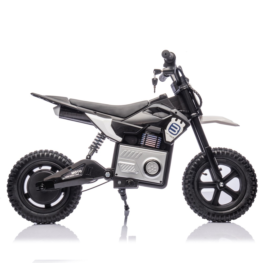24V Kids Electric Motorcycle Toy, 200W Motor, LED Lights, Bluetooth MP3, 9.3MPH