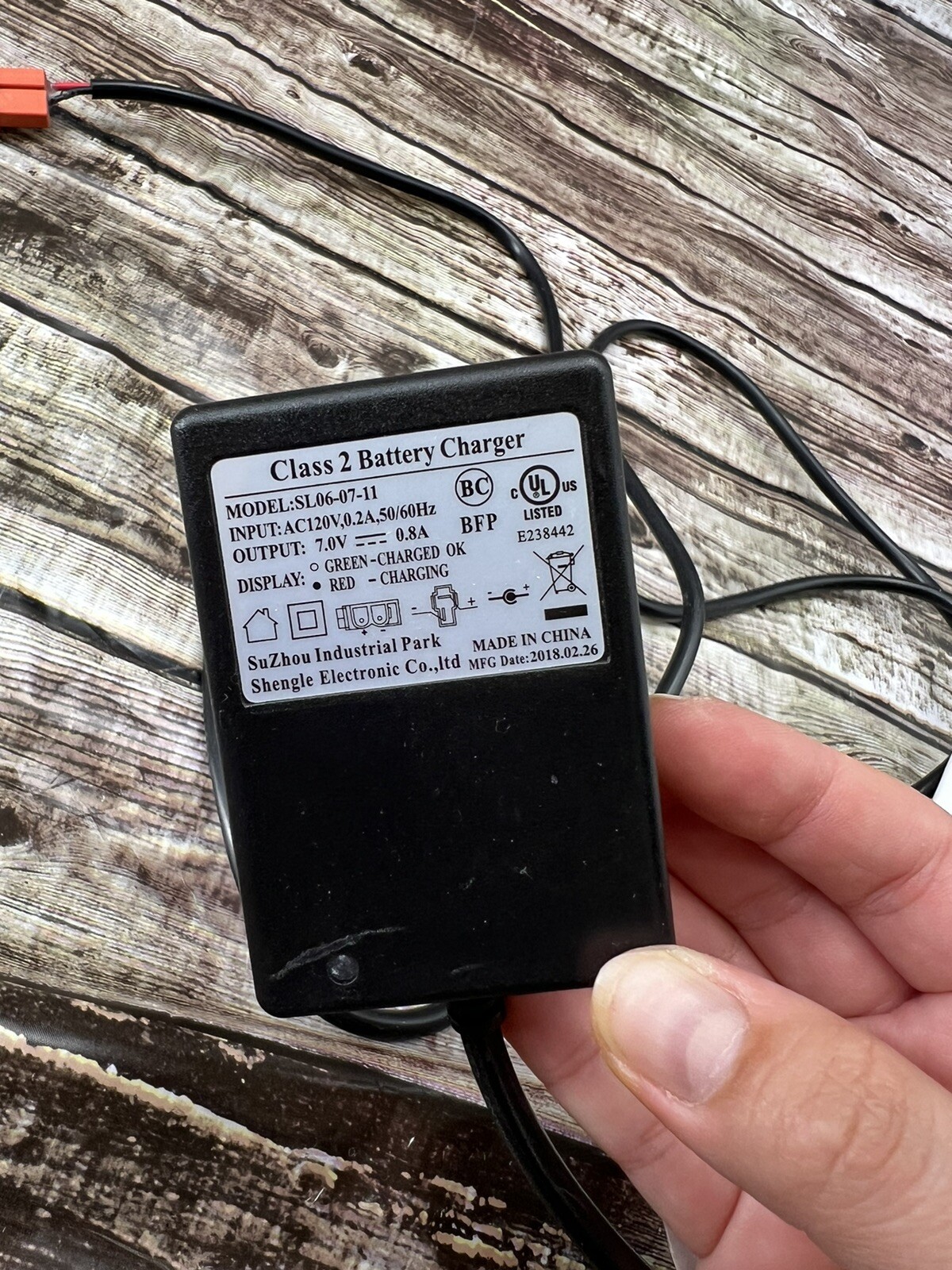 7 Volt Replacement Children Ride On Charger for Kid Trax Car Model SL06-07-11