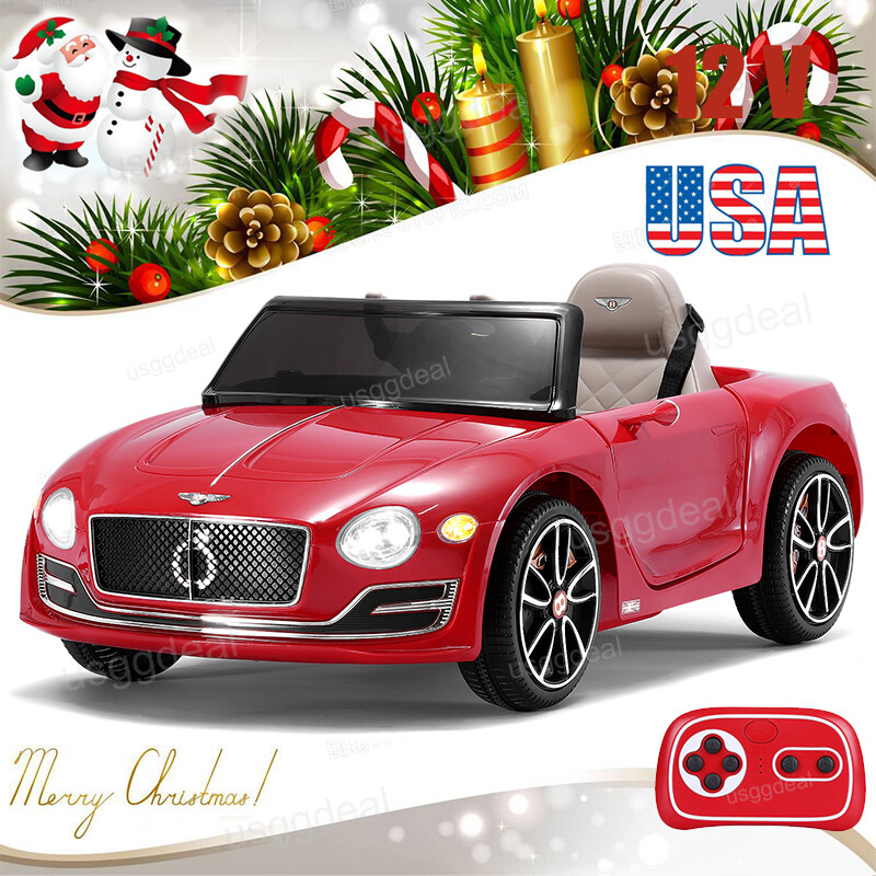 12V Kids Ride on car Licensed Bentley Style Kid Electric Car Toy +Remote Control