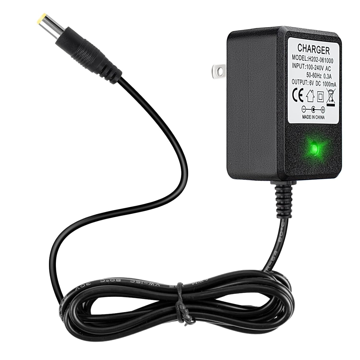 6V Volt Battery Charger for Kids Ride On Car Toys Flybar Bumper Charger