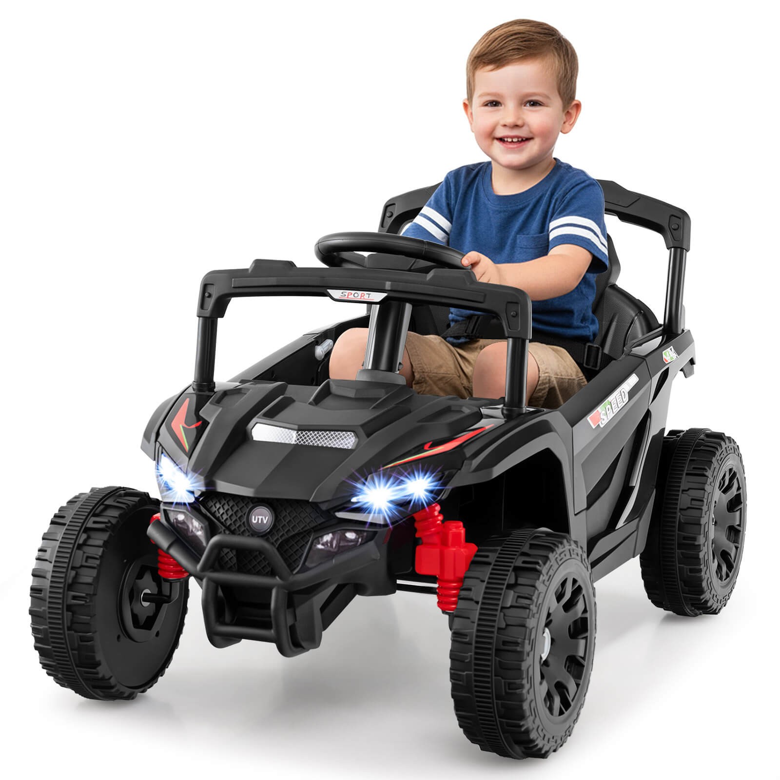 12V Kids Ride On Car Battery Powered Electric Remote Control LED Lights Music