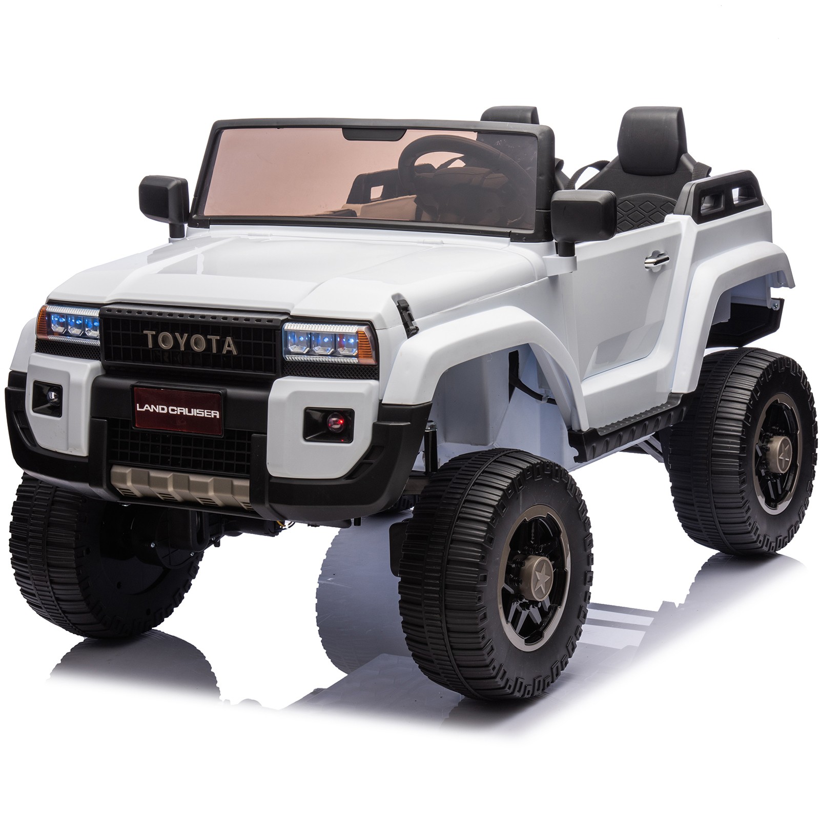 24V Ride-On Toyota Licensed Land Cruiser Car for Kids w/ Remote, LED, Seat Belts