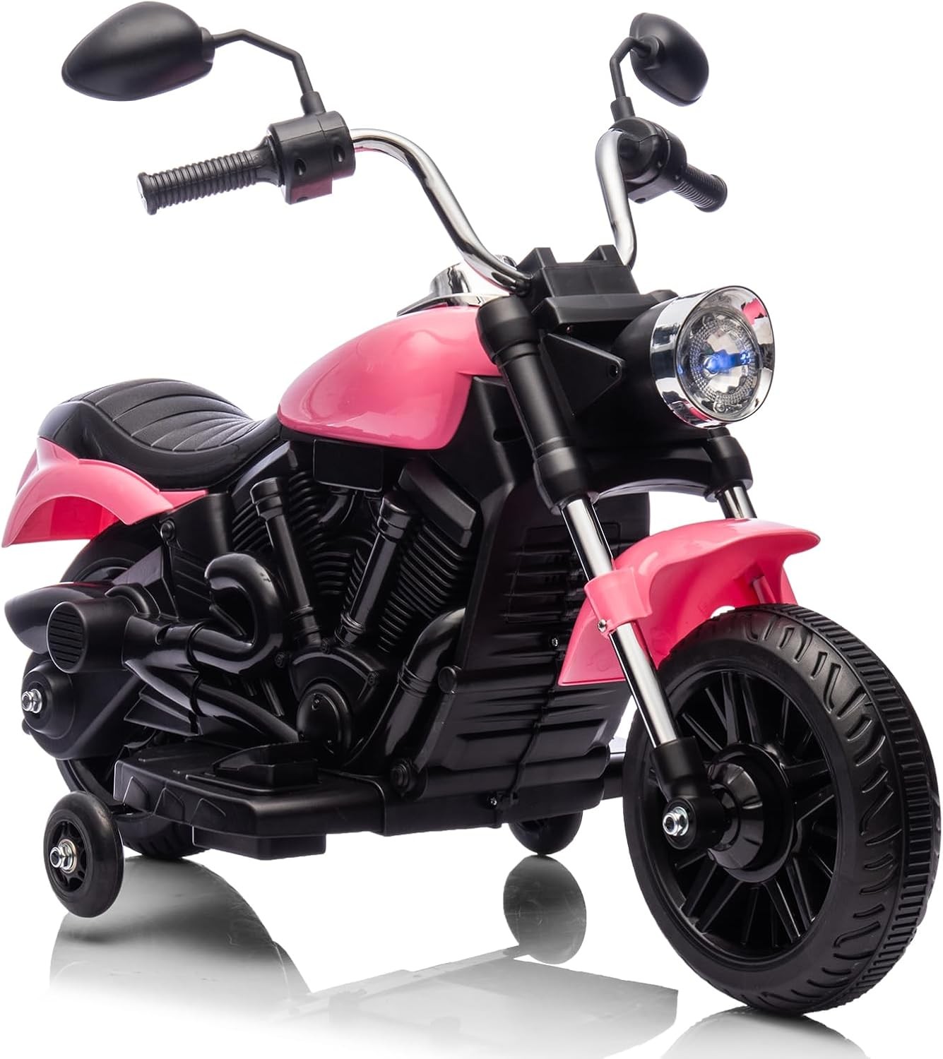 12V Electric Motorcycle for Kids,3-Wheel Ride On Toy w/Detachable Training Wheel