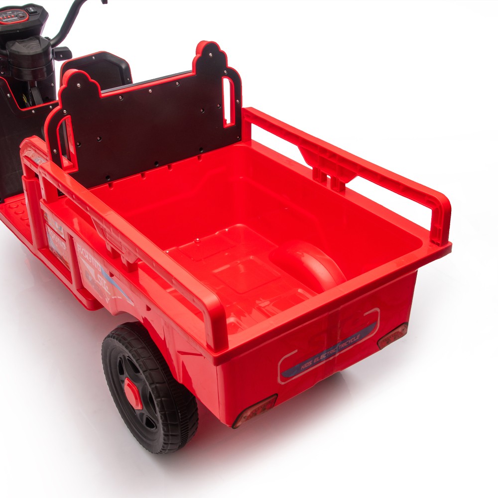 12V Electric Ride on Car 3-Wheel Cargo Truck with LED Music for Toddler Kids 3-6