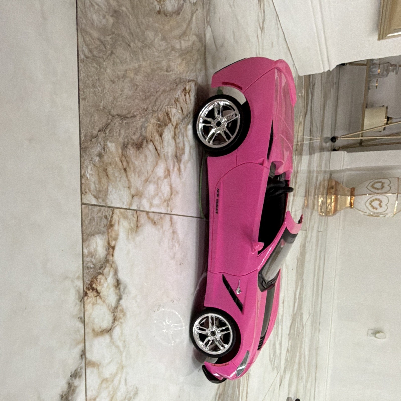 Used Bright Pink Corvette Battery Powered Ride-On Toy Car, NOT A BARBIE CAR!!
