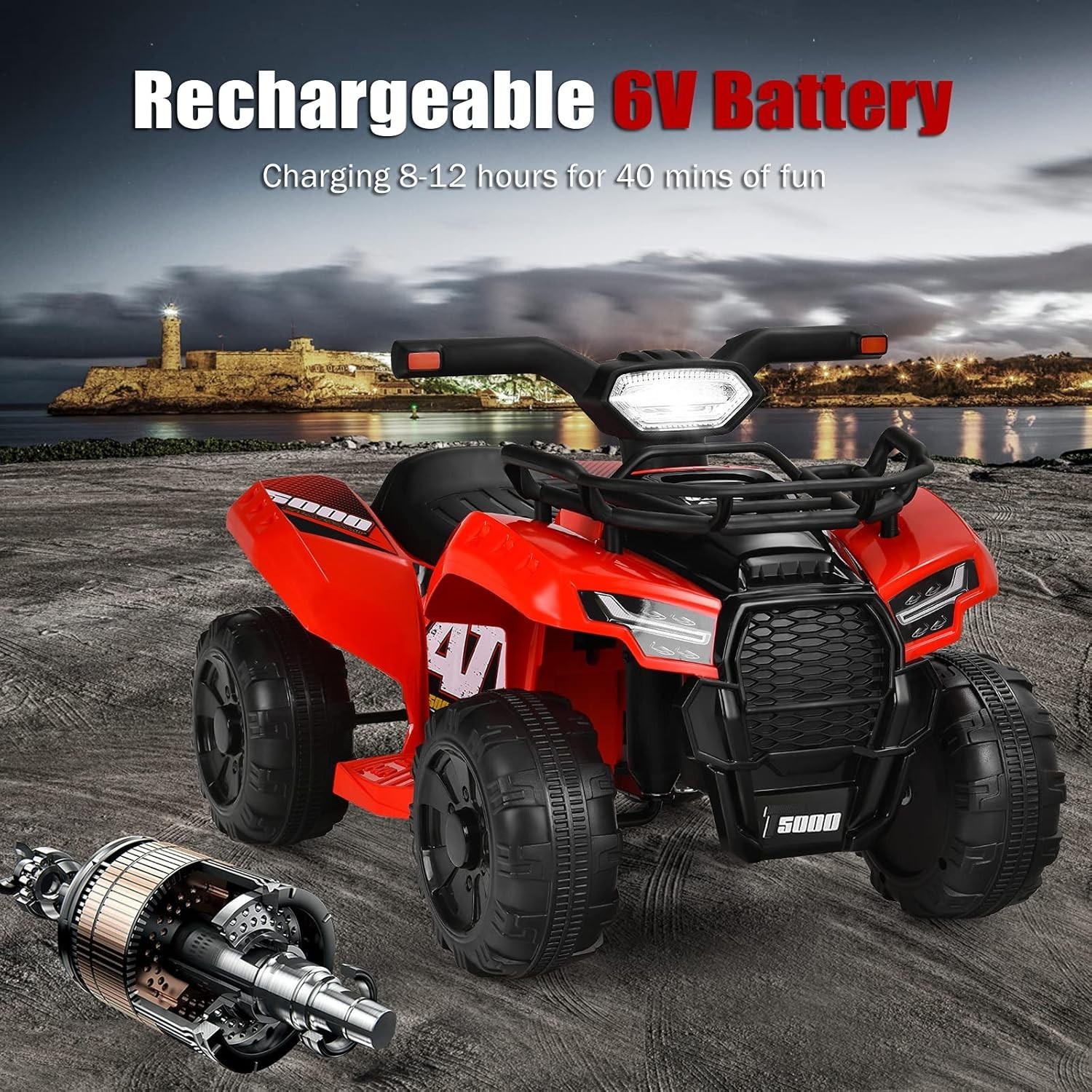 Best Choice Products 6V Kids Ride-On 4-Wheeler Quad ATV Car 1.8mph Max Speed
