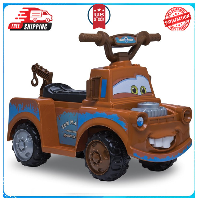 Toddler Disney Cars 3 Tow-Mater Electric Quad Ride-On, Kids 1.5-3 Years Old, …