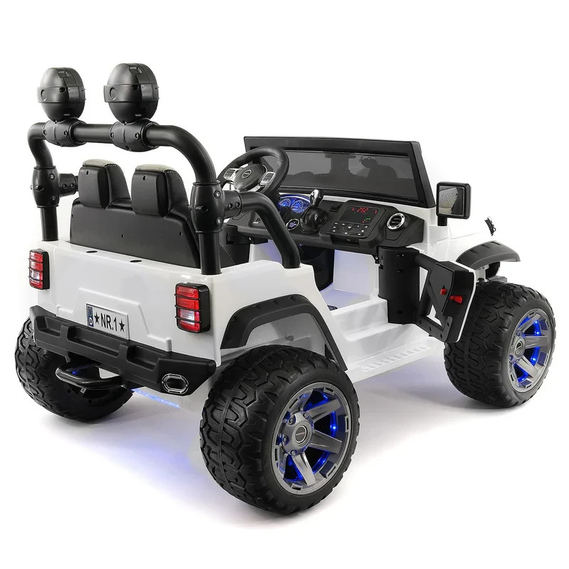 24V ELECTRIC KIDS RIDE ON TRUCK JEEP TWO POWERFUL MOTORS,2 SEAT EVA TIRES LED+RC