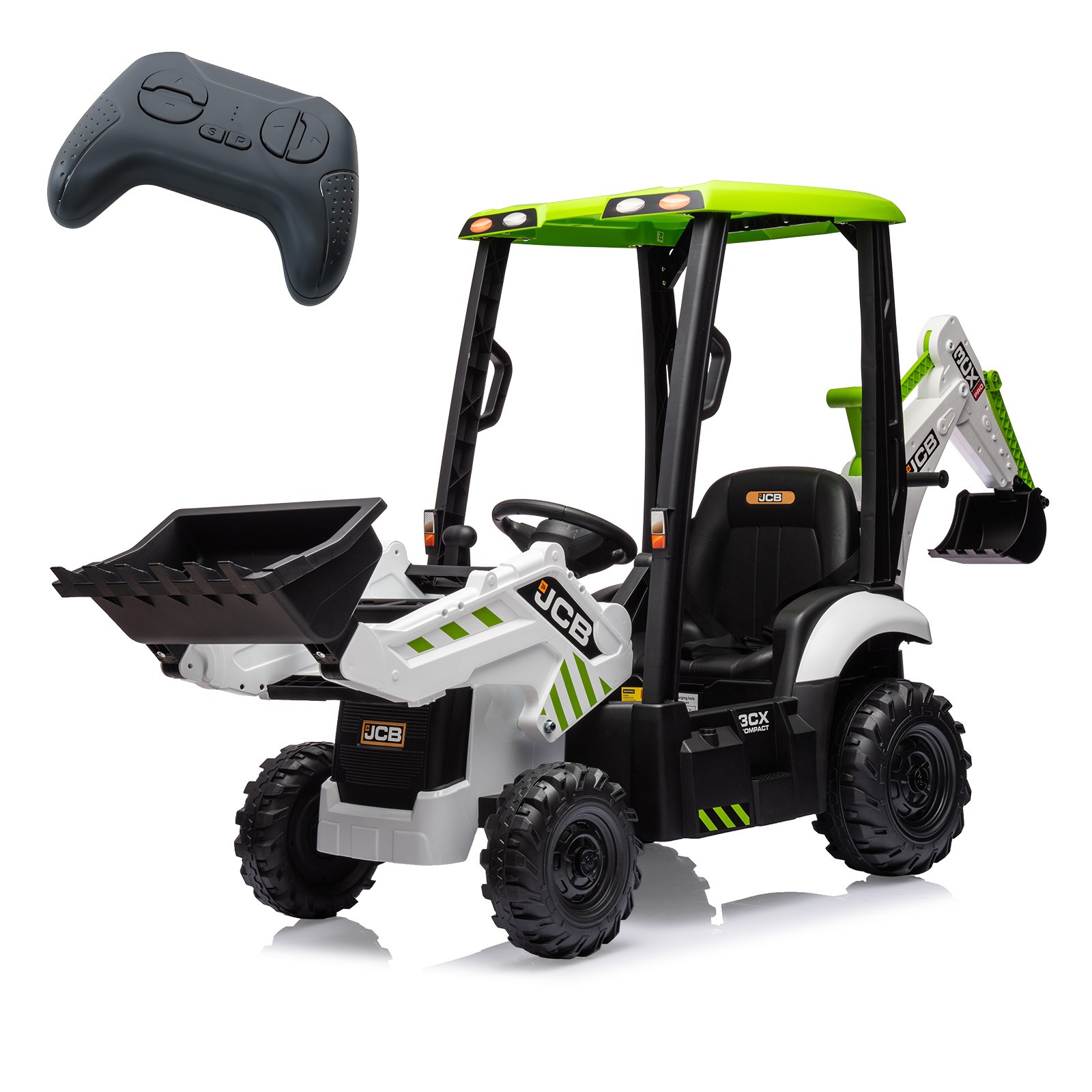 Ride on Tractor,Excavator & Bulldozer,Electric Vehicle w/ RC,Loader, Digger,Horn