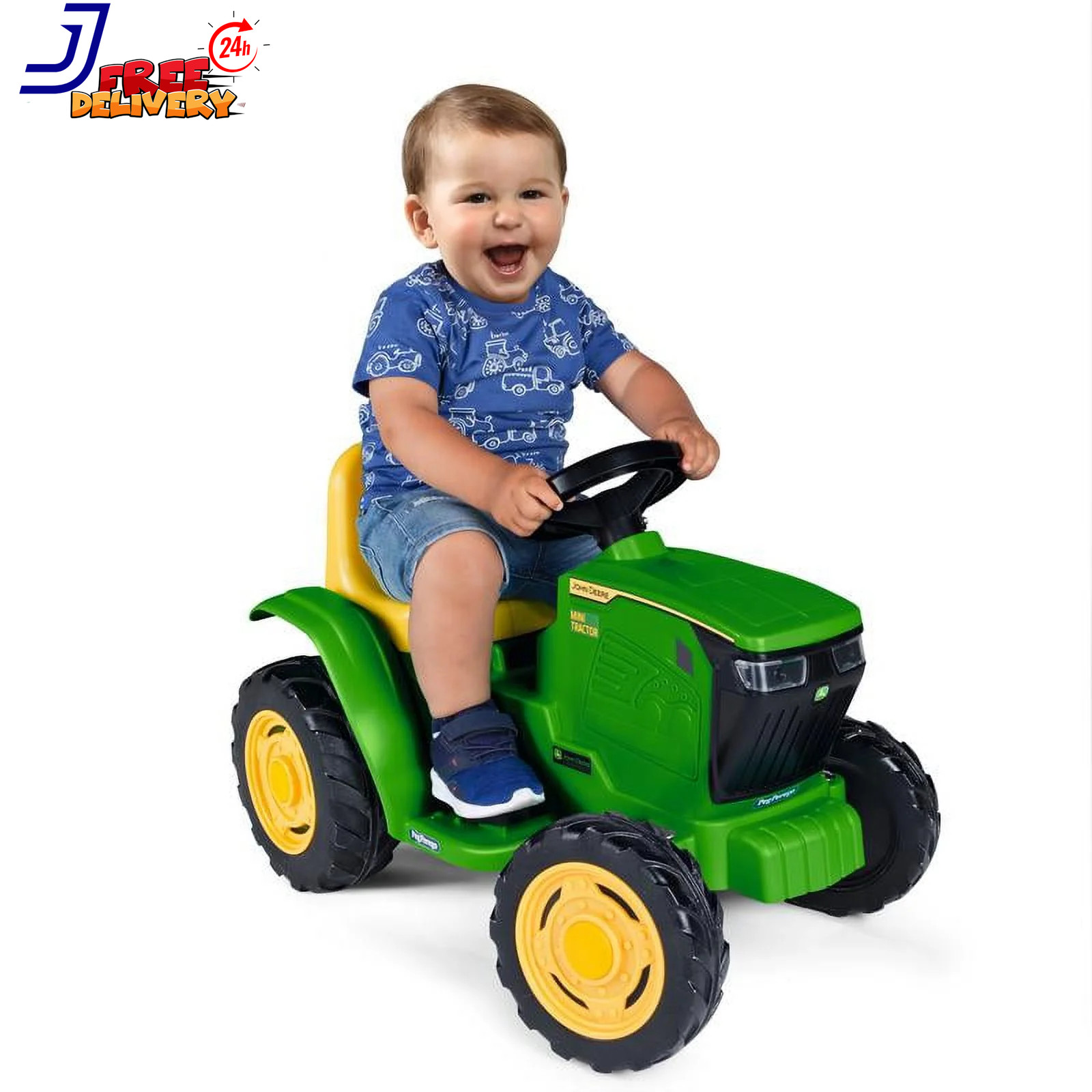 Mini Tractor 6V Battery-Powered Ride-On w/ Working Lights Ages 1.5+FREE SHIPPING