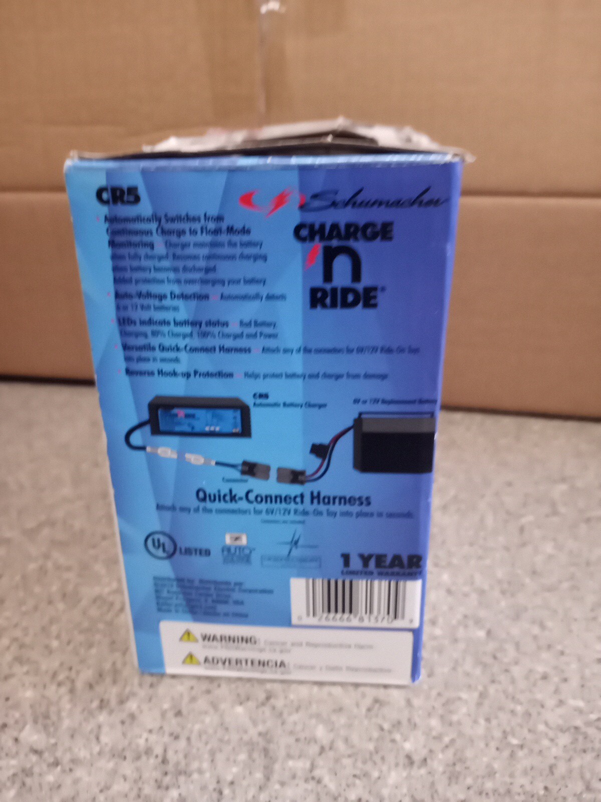 Schumacher Charge N Ride 6V 12V CR5 Fast Battery Charger for Ride On Toys