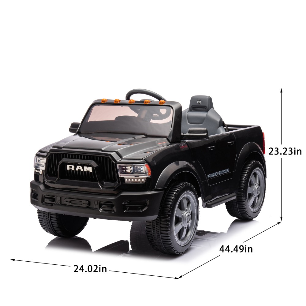 12V Kids Ride on Car Licensed RAM 2500 Electric Truck with Remote for Kids 3-5