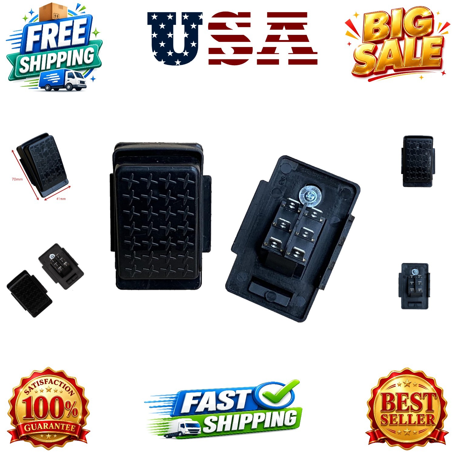 6/12/24 Volt Accelerator Foot Pedal Reset-Control Switch for Kids Ride On Car…