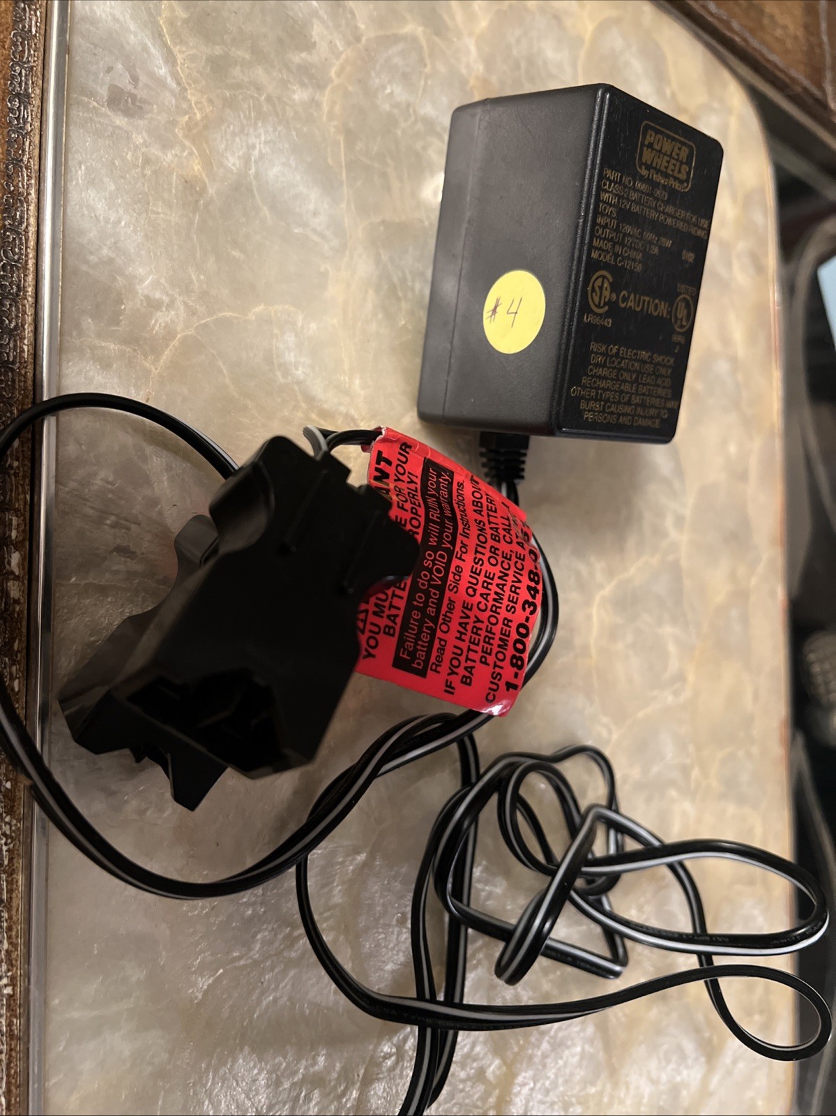 Fisher-Price Power Wheels 12V Class 2 Battery Charger model C-12150