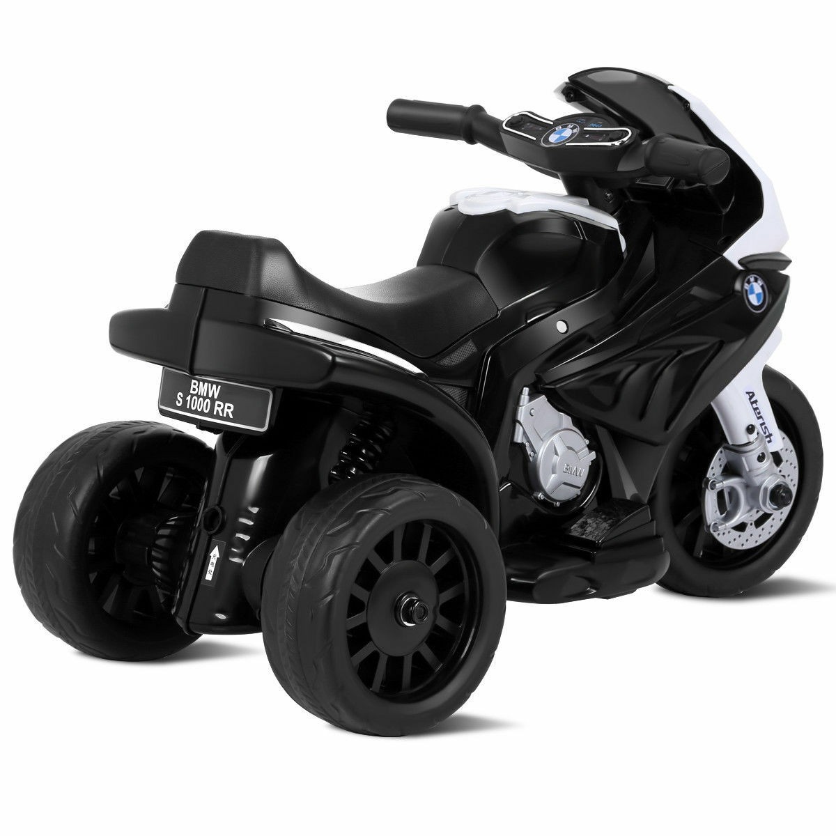 Kids Ride On Motorcycle BMW Licensed 6V Electric 3 Wheels Bicycle w/ Music Black