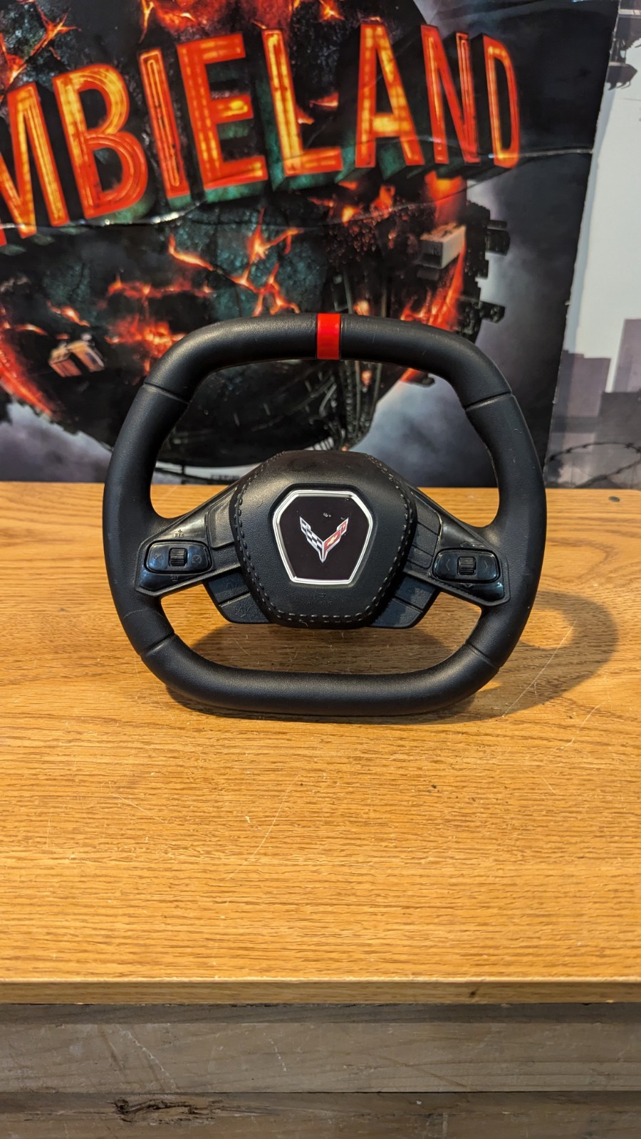 Electric Steering Wheel Kids Ride On Car Toy Control Power Corvette Karting 8in