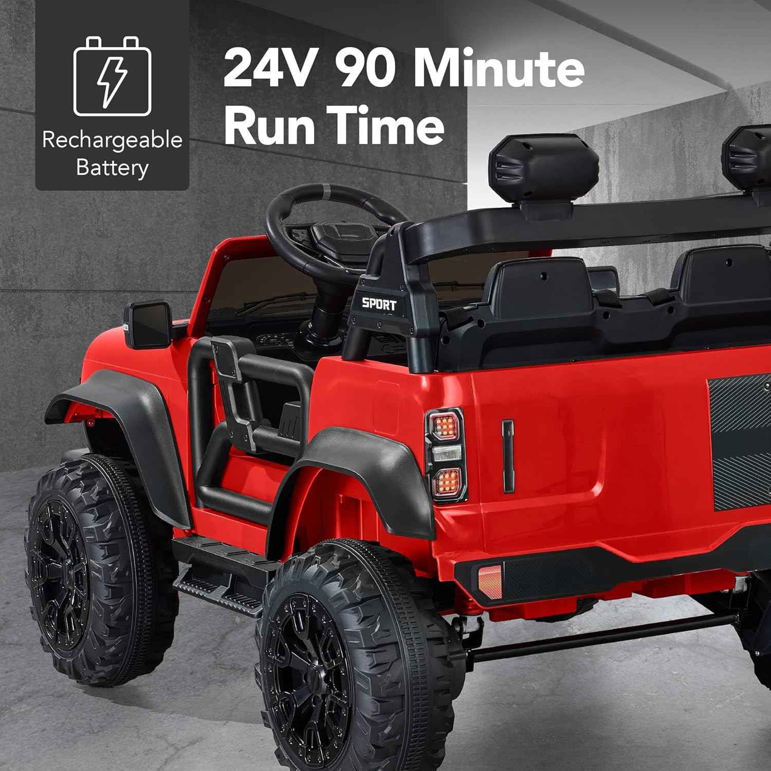 Best Choice Products Kids 24V 2-Seater Electric Ride on Car Truck W/ 132Lb Weigh