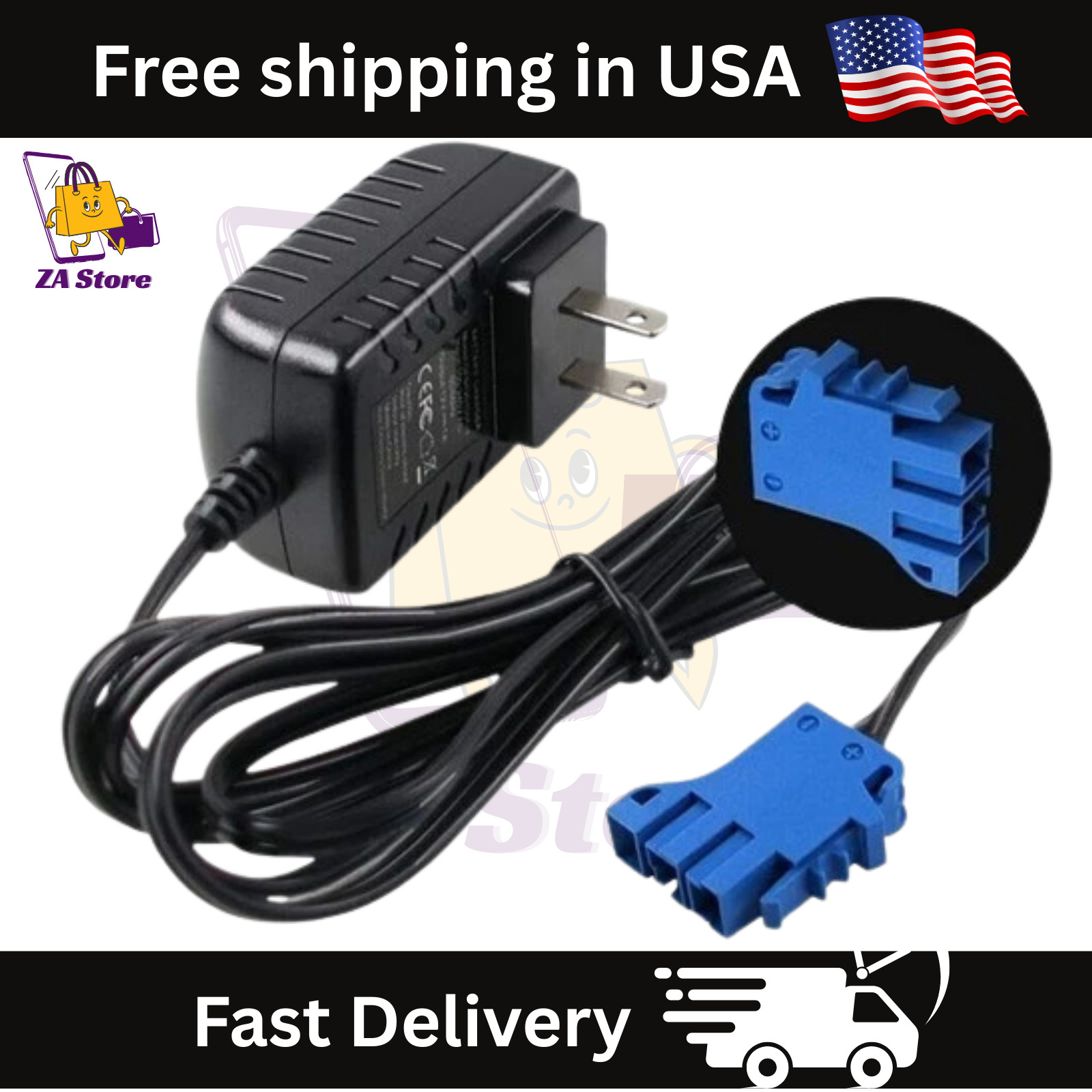 12V Battery Charger for Peg Perego, Ground Force Tractor John Deere Gator XUV ..