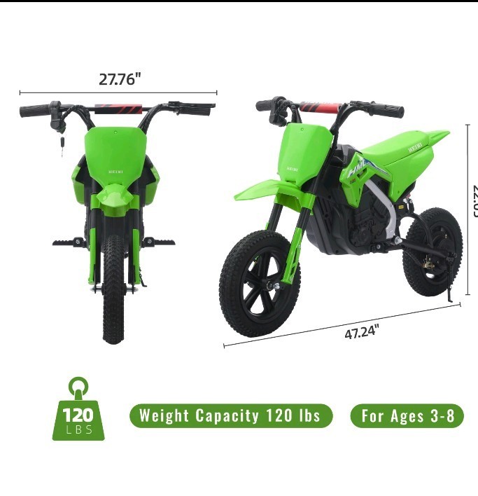 24V Kids Electric Motorcycle Aprilia Licensed&Dirt Bike Speed 6-12mph for Age 3+