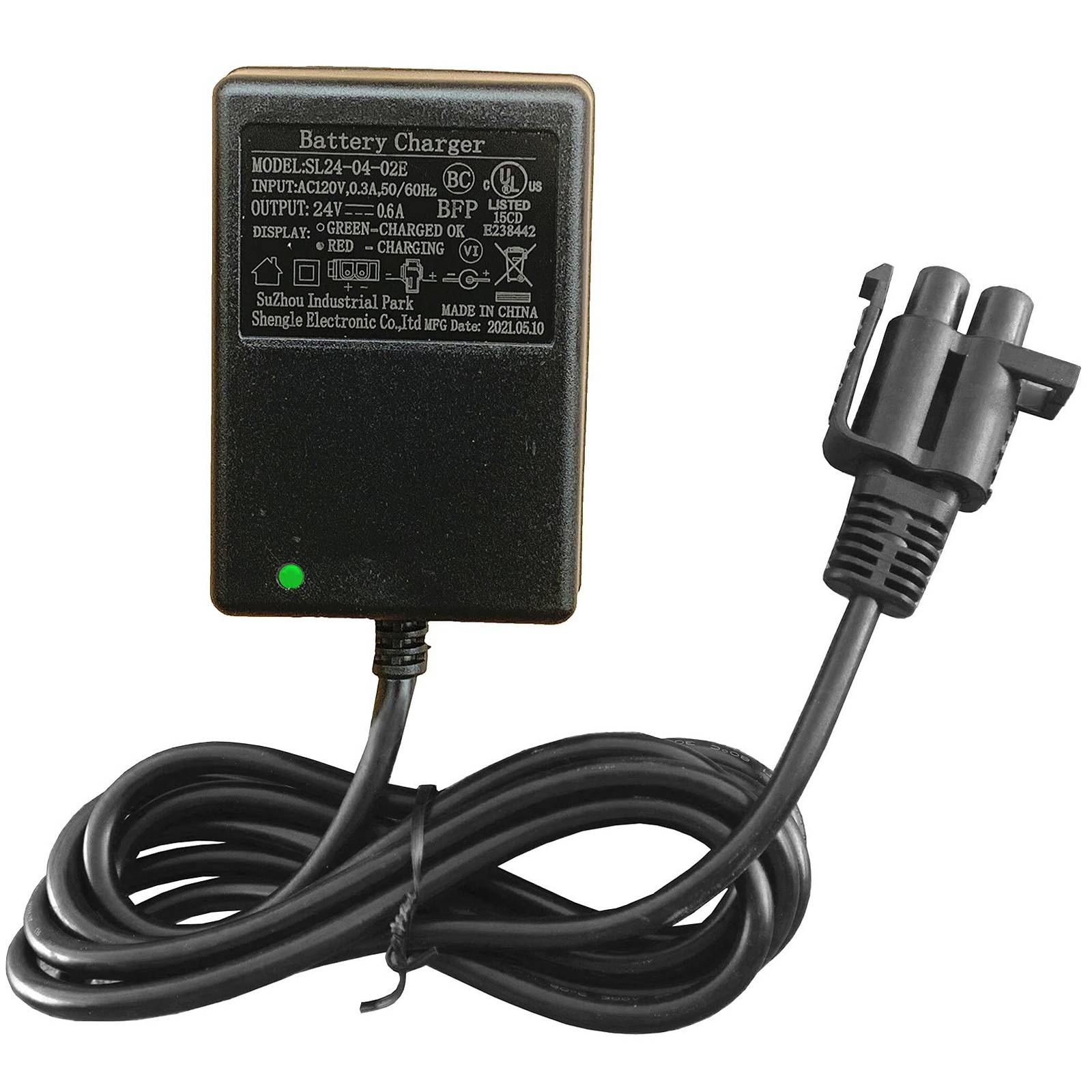 24V B-Plug Charger, for 24-Volt Gravedigger Monster Truck & Yamaha Grizzly Ri…