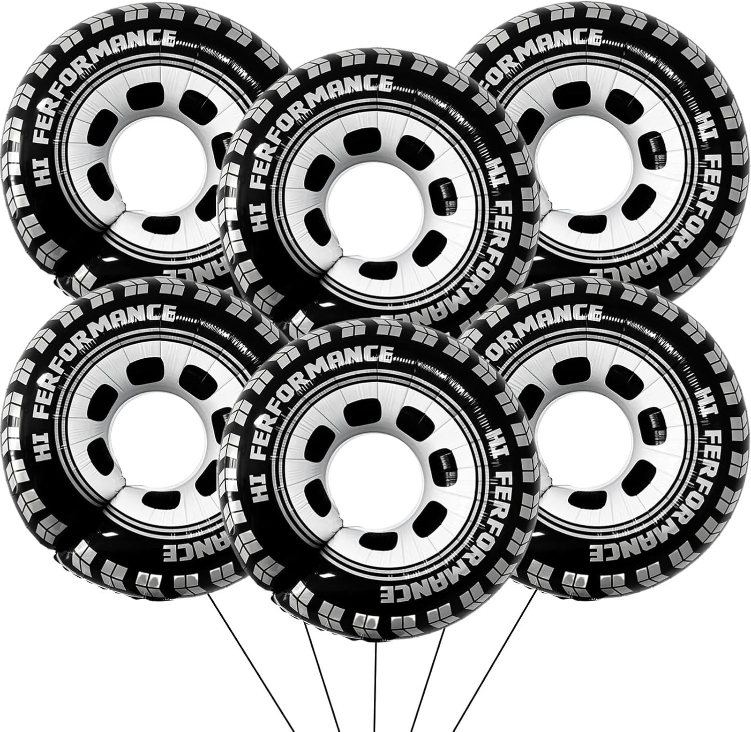 30 Inch Wheel Balloons, Race Car Tire Balloons, Racing Cars Wheels Theme Birthda