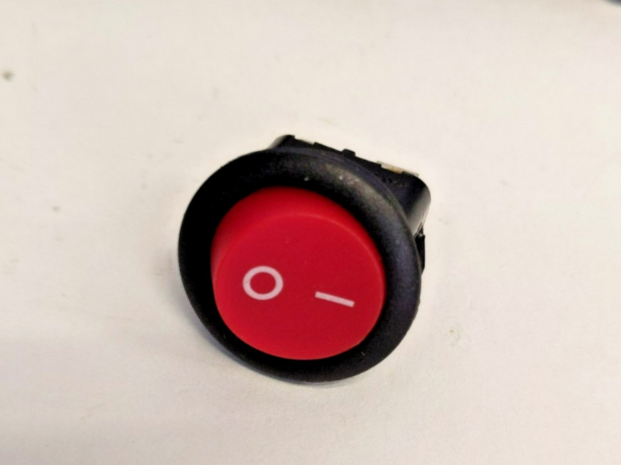 New! Round 2 Positions Switch, 2 Pin On/off Circle, Red
