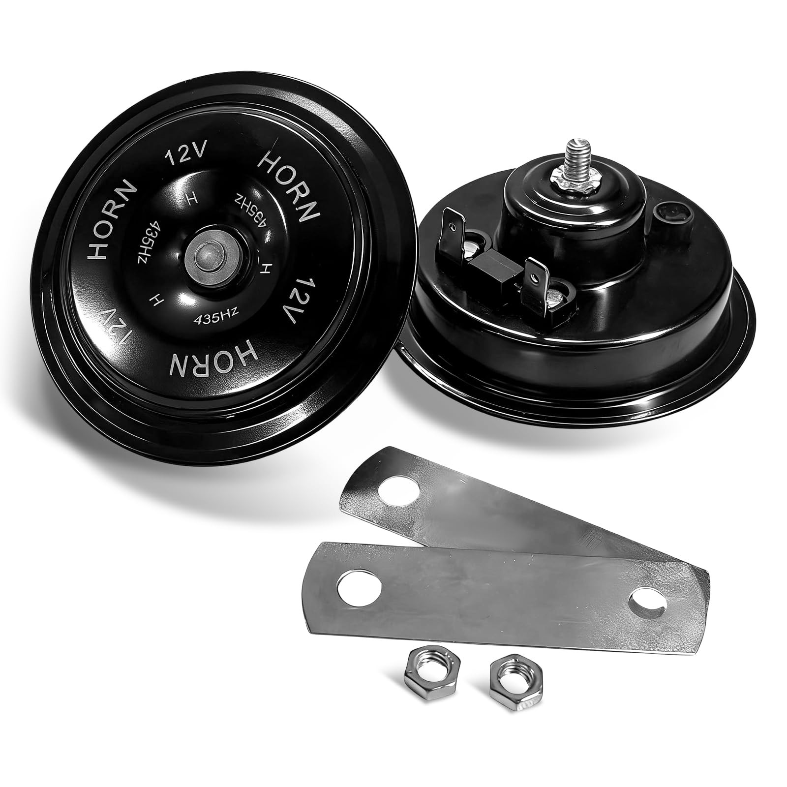 2 Pcs Super Loud Train Horns 12V Car Snail Horn for Motorcycle Truck Boat