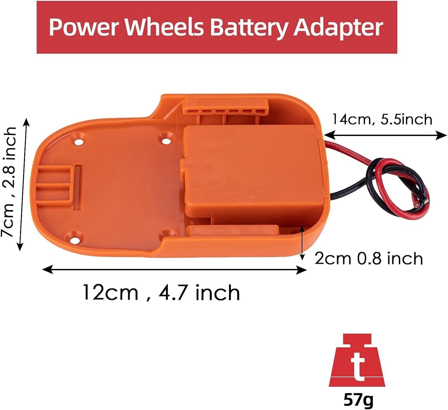 for Power Wheel Adapter for Ridgid 18V Li-ion Battery Adapter with 40A Fuse Hold