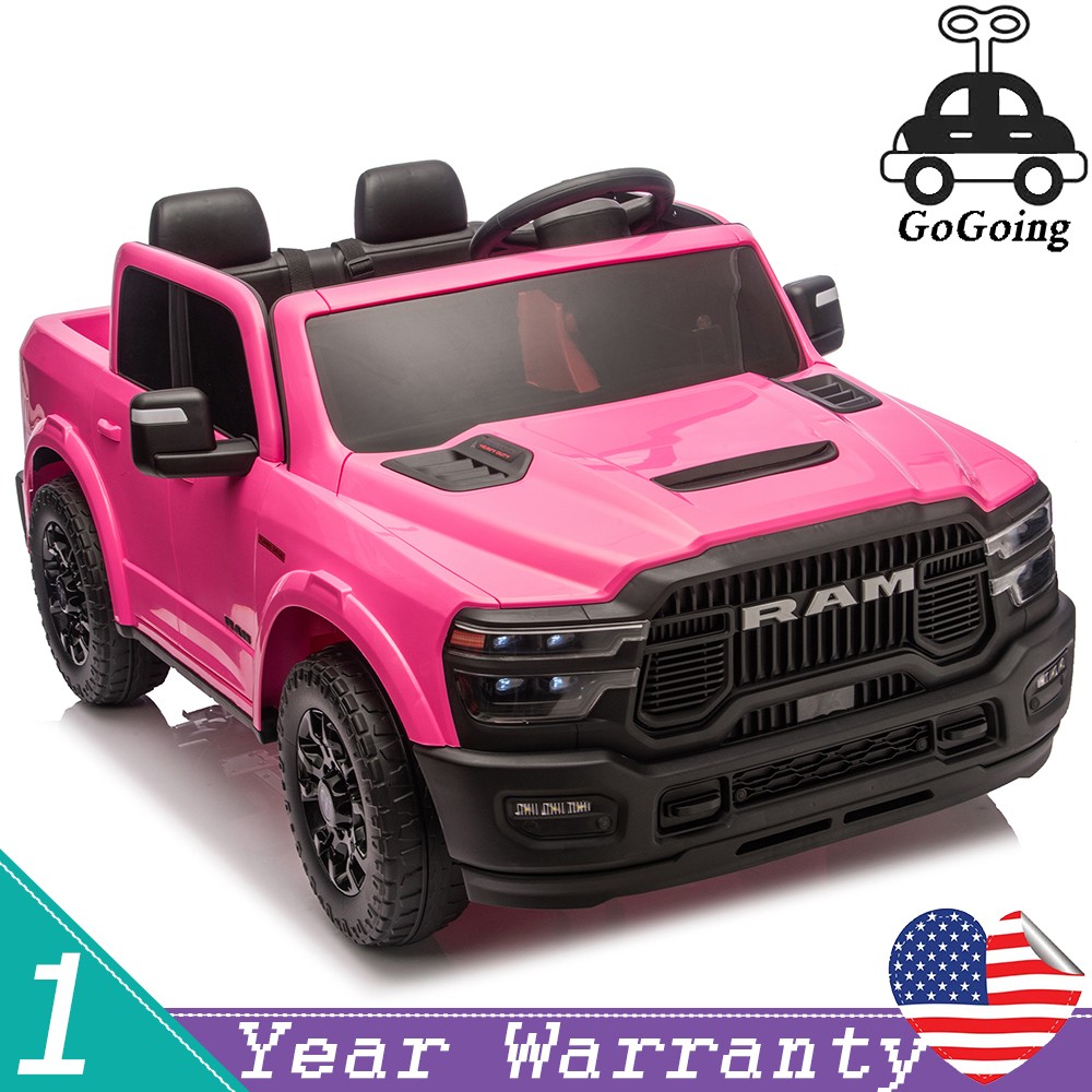 24V 160W Dodge RAM 2-Seater Kid Ride On Truck w/ Remote Control 2WD Car for 3-6