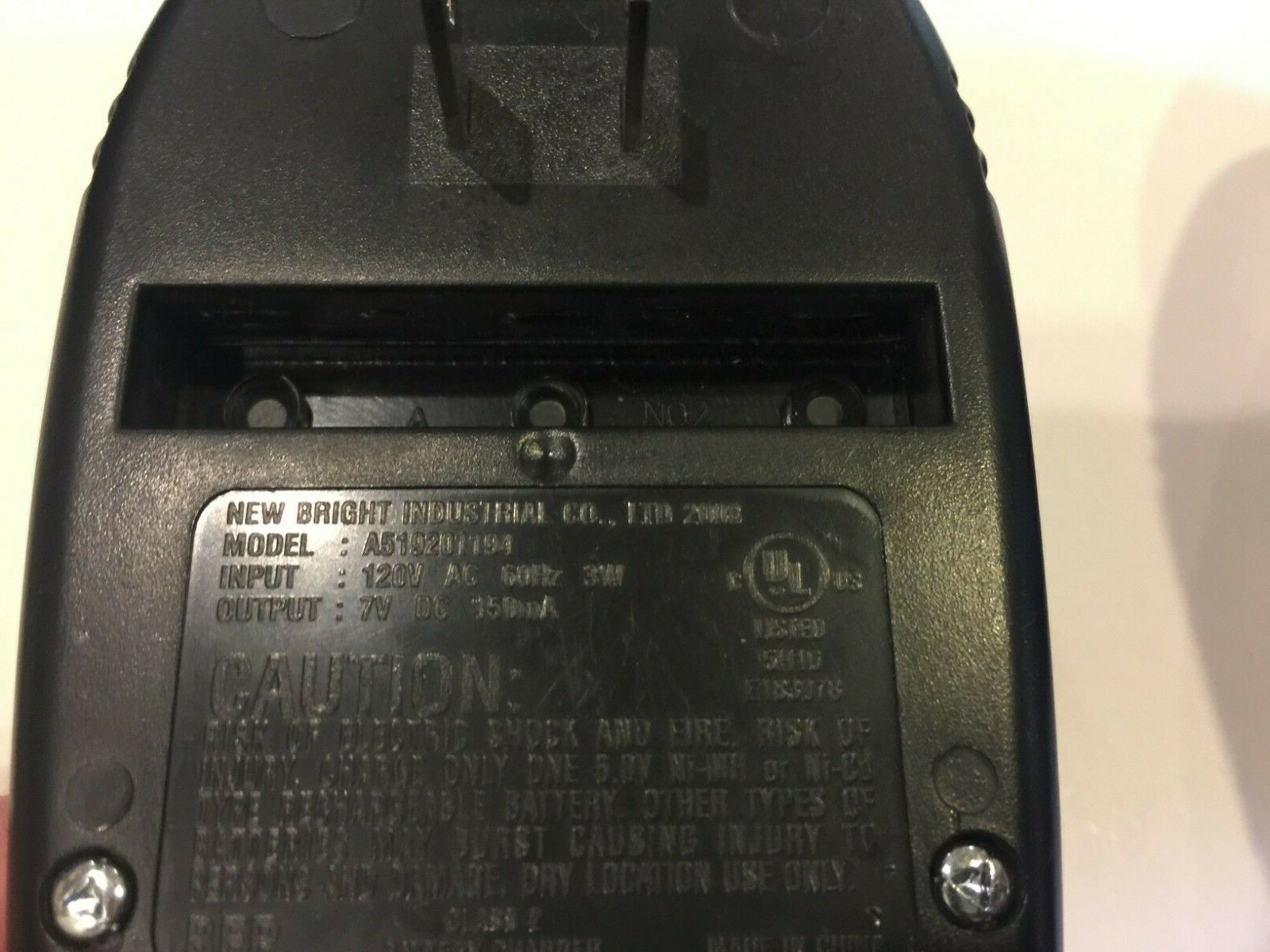 Lot of 3 New Bright 6v A519201194 Rechargeable Battery Chargers RC NiCd-Tested
