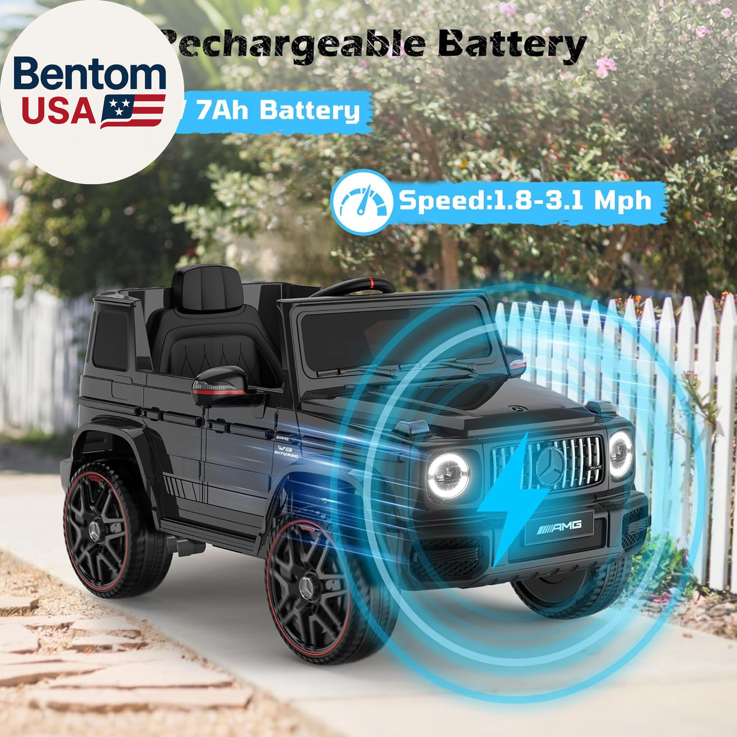 Licensed Mercedes-Benz G63 Car for Kids, 12V Ride on Car W/Parent Remote Control