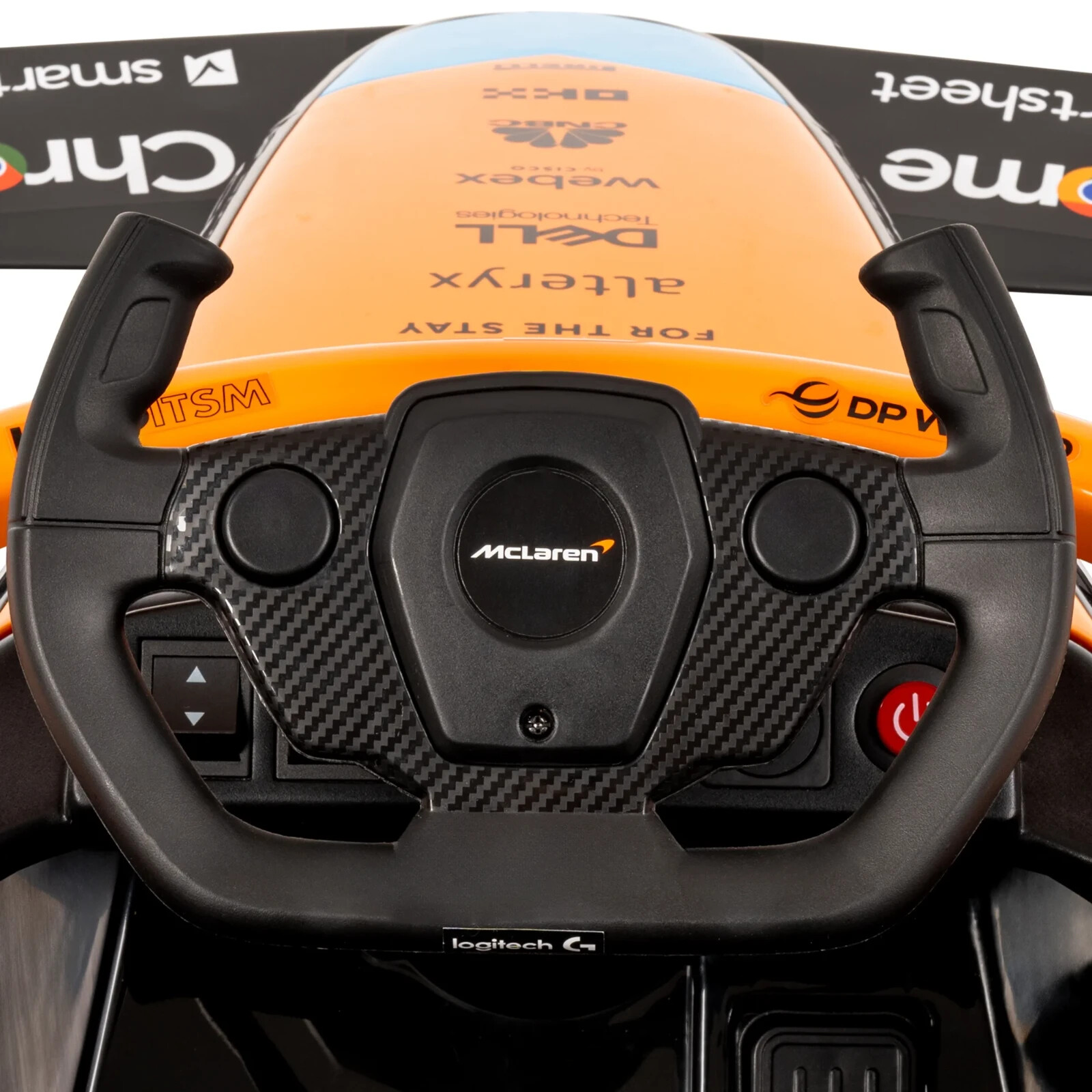 McLaren F1 Race Car 12V Battery-Powered Vehicle w/ Remote, Ages 3+