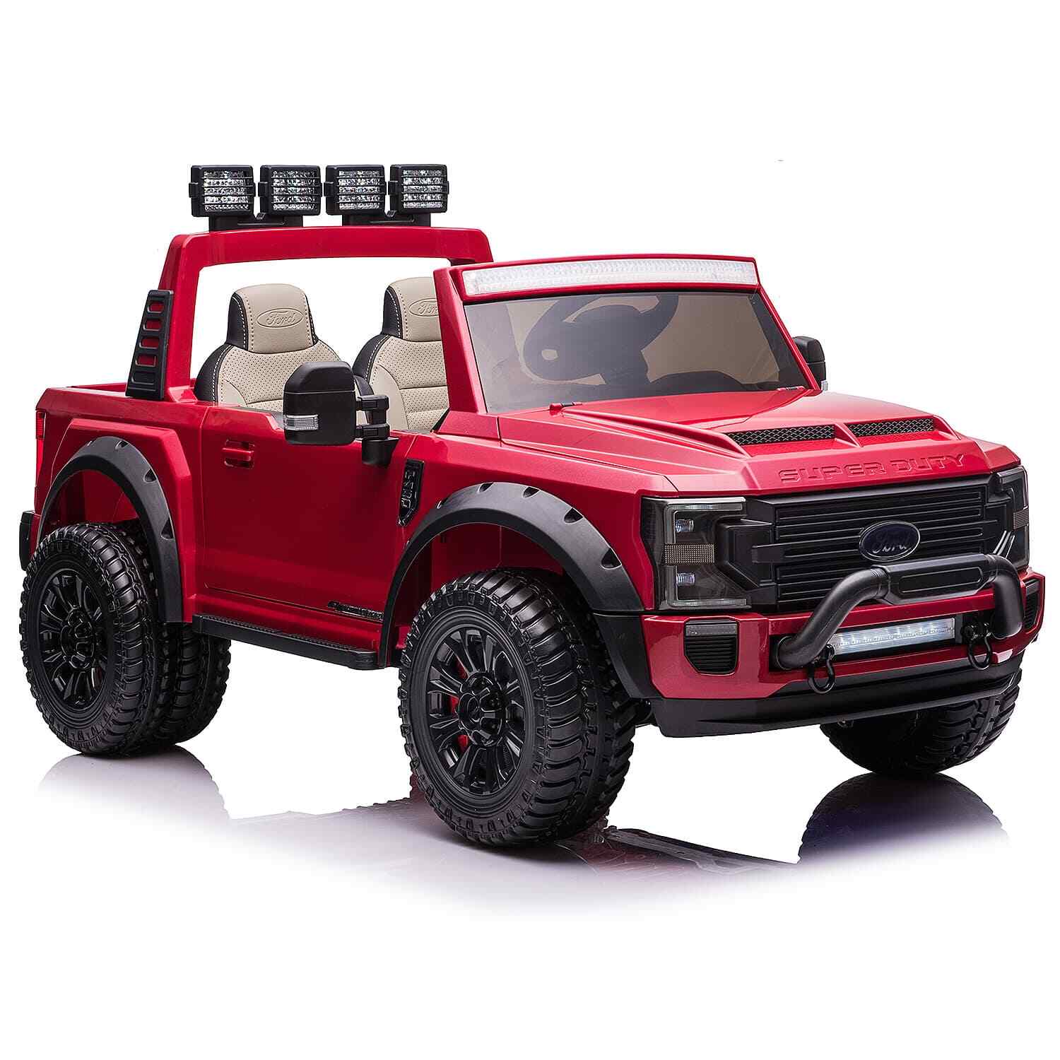 24V 2 SEATS FORD F450 CUSTOM EDITION KIDS RIDE-ON CAR TRUCK,LIGHTS WITH R/C -RED