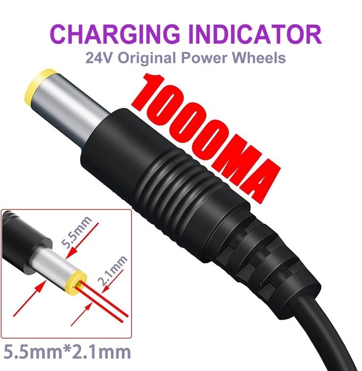 24V Charger for Kids Ride-On Car Toys – Wrangler SUV Jeep ATV Quad