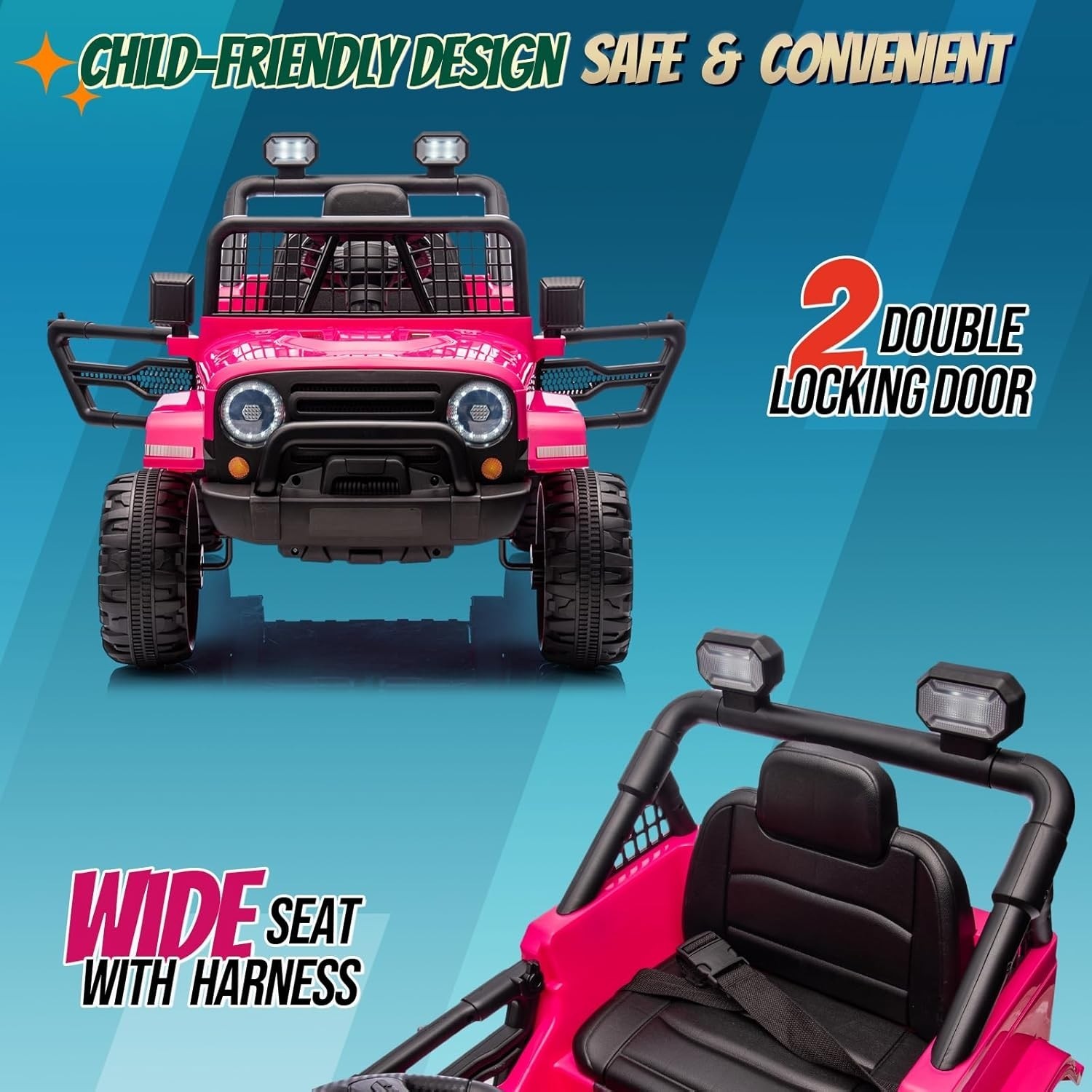 Carro Electrico Para Niños De 3 A 5 Años Montar Manejar Y Jugar Con Luces NUEVO