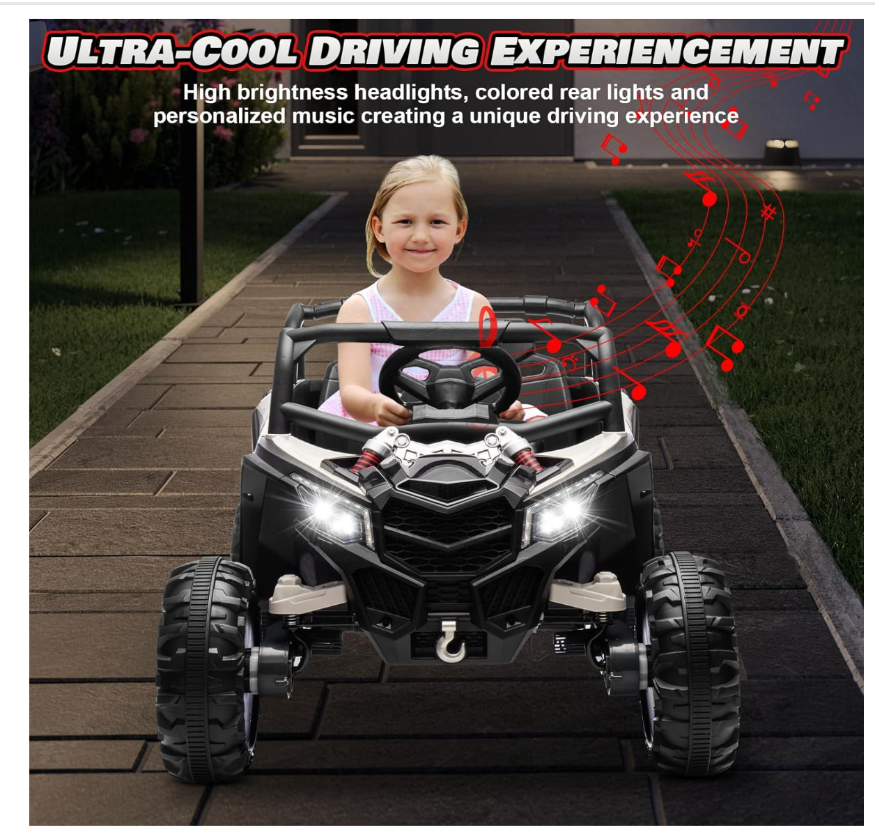 24V Ride On Car for Kids w/Remote Control, JOYRACER Battery Powered Off-Road UTV