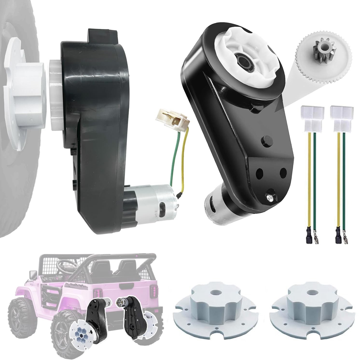 2PCS Kids Ride On Car Gearbox 12V RS550 40000RPM High-Speed Motor Gearbox for…