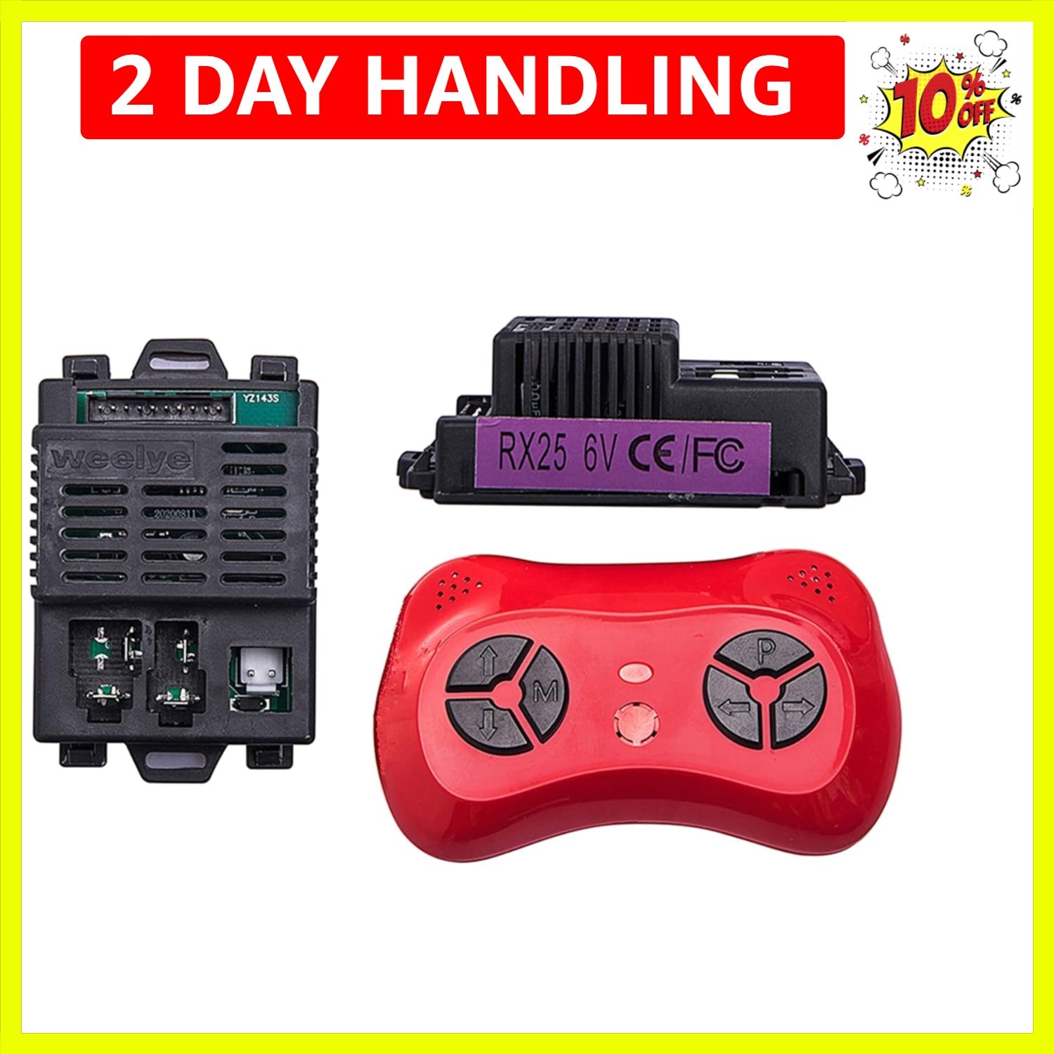 RX25 6V Kids Powered Ride on car 2.4G Bluetooth Remote Control and Receiver K…