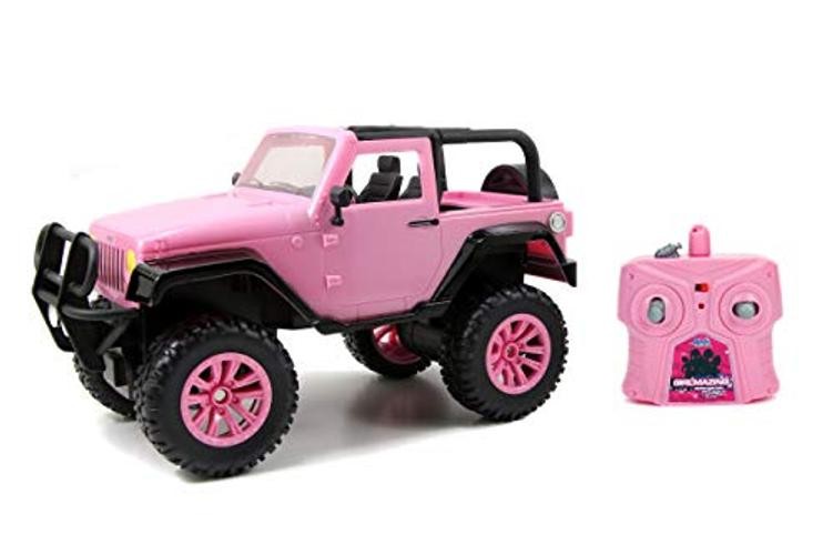 Girlmazing 1:16 Jeep Wrangler RC Radio Control Cars, Toys for Kids (Pink)