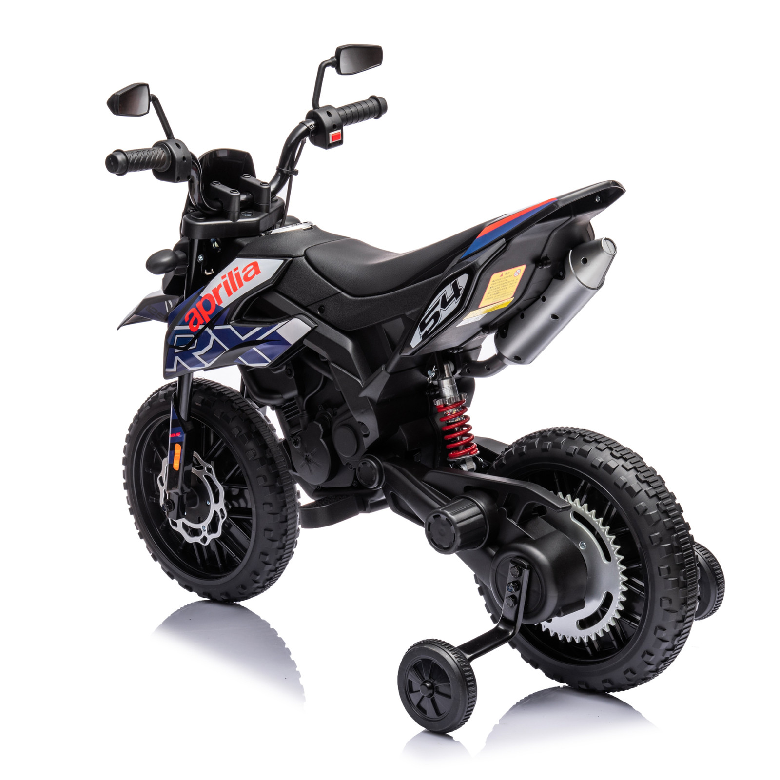 12V Aprilia Motorcycle Kids Ride On Toy Electric Power Bike Bluetooth 66lb Cap
