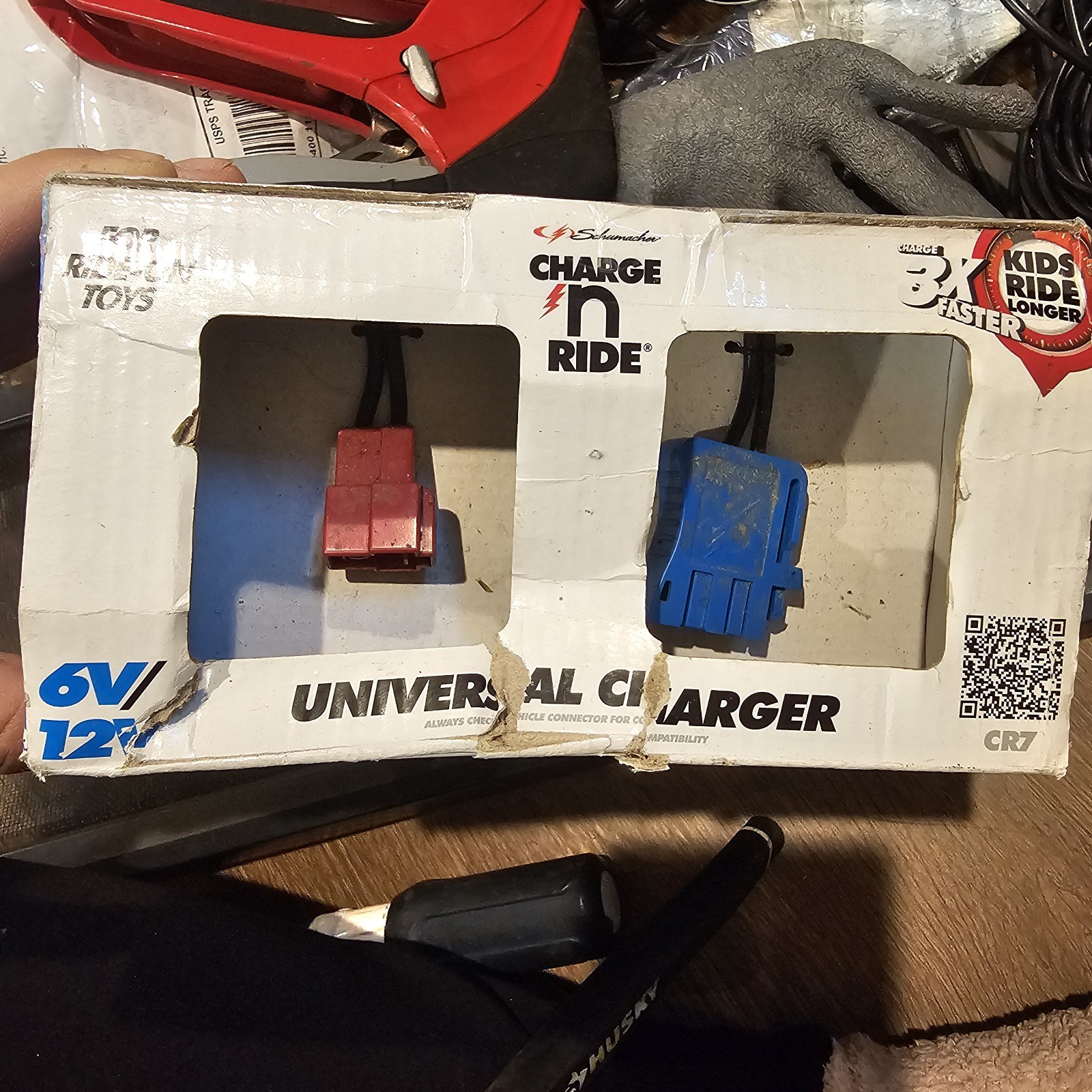 Schumacher Charge n Ride CR7 6V/12V Universal Charger for Ride-On Toys, MPN CR7