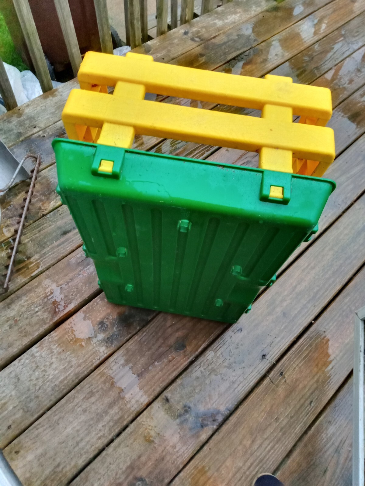 Peg Perego John Deere Tractor Trailer Cargo Box Only Replacement Yellow /Green