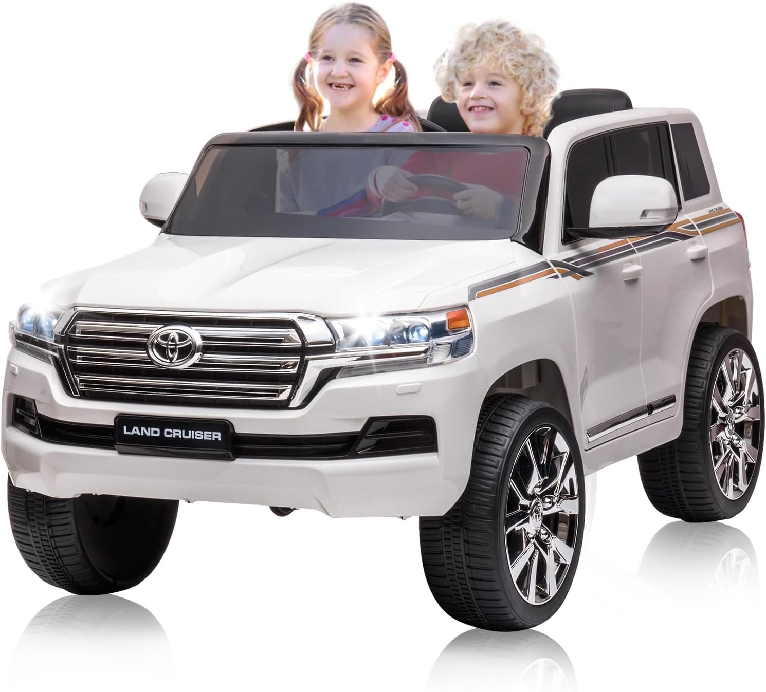 12v Licensed Toyota Land Cruiser Ride-on Car – Remote Control,Music,Horn & LED