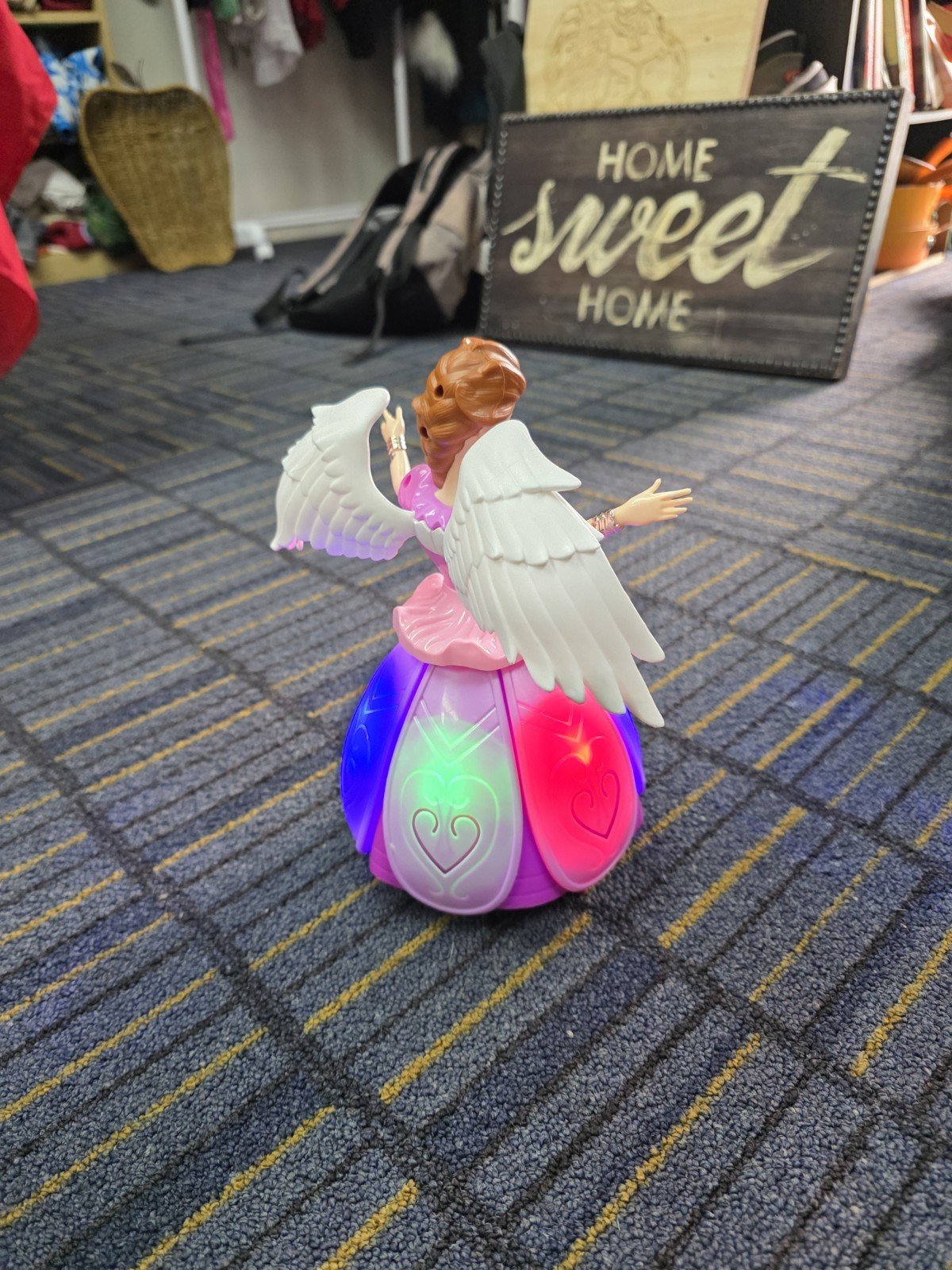 Dancing Angel Lighting Music Rotate Beautiful Doll Robot Toy Best Gift For Girls