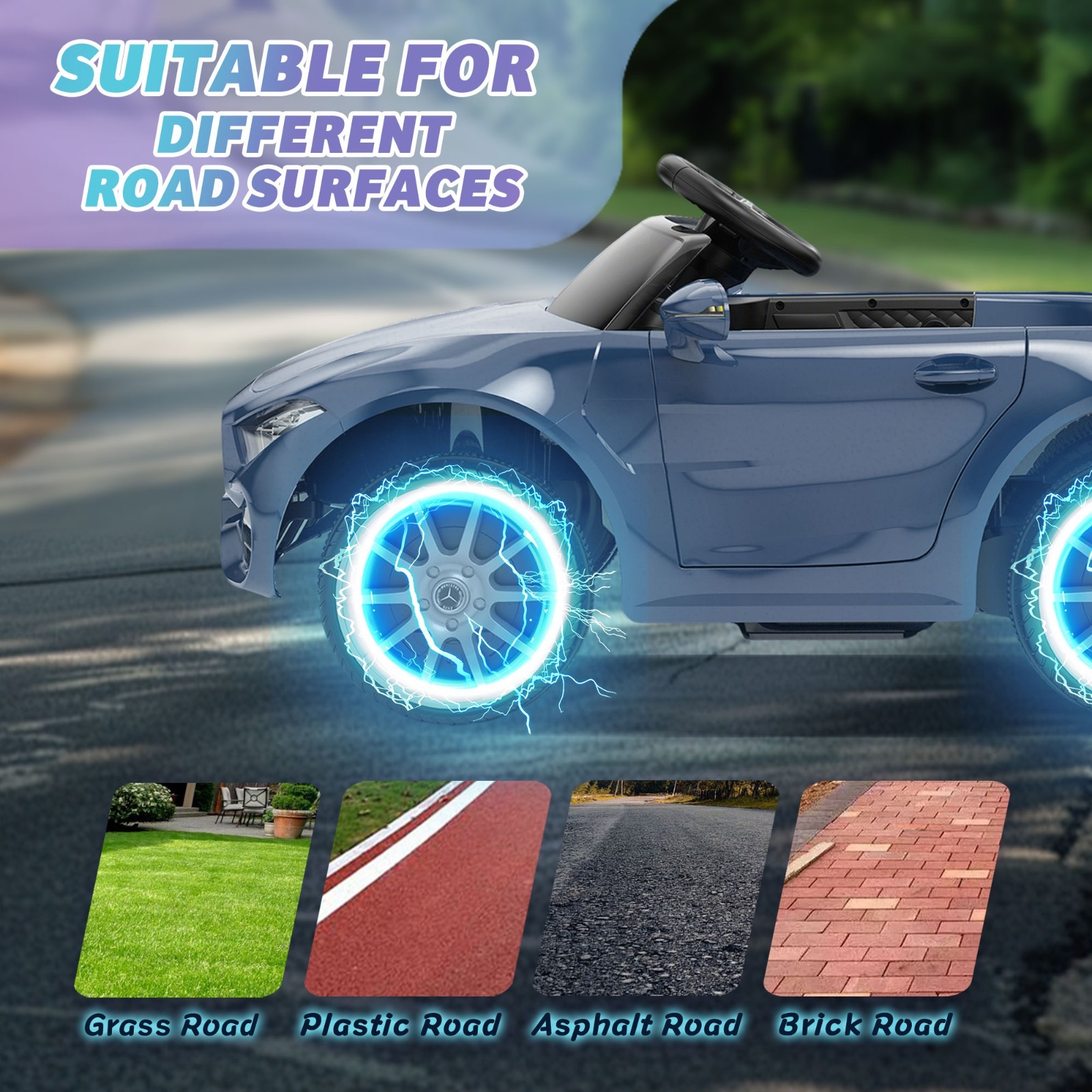 12V Kids Electric Car Ride on Toy w/Remote, Battery Power Wheels for Girls Boys