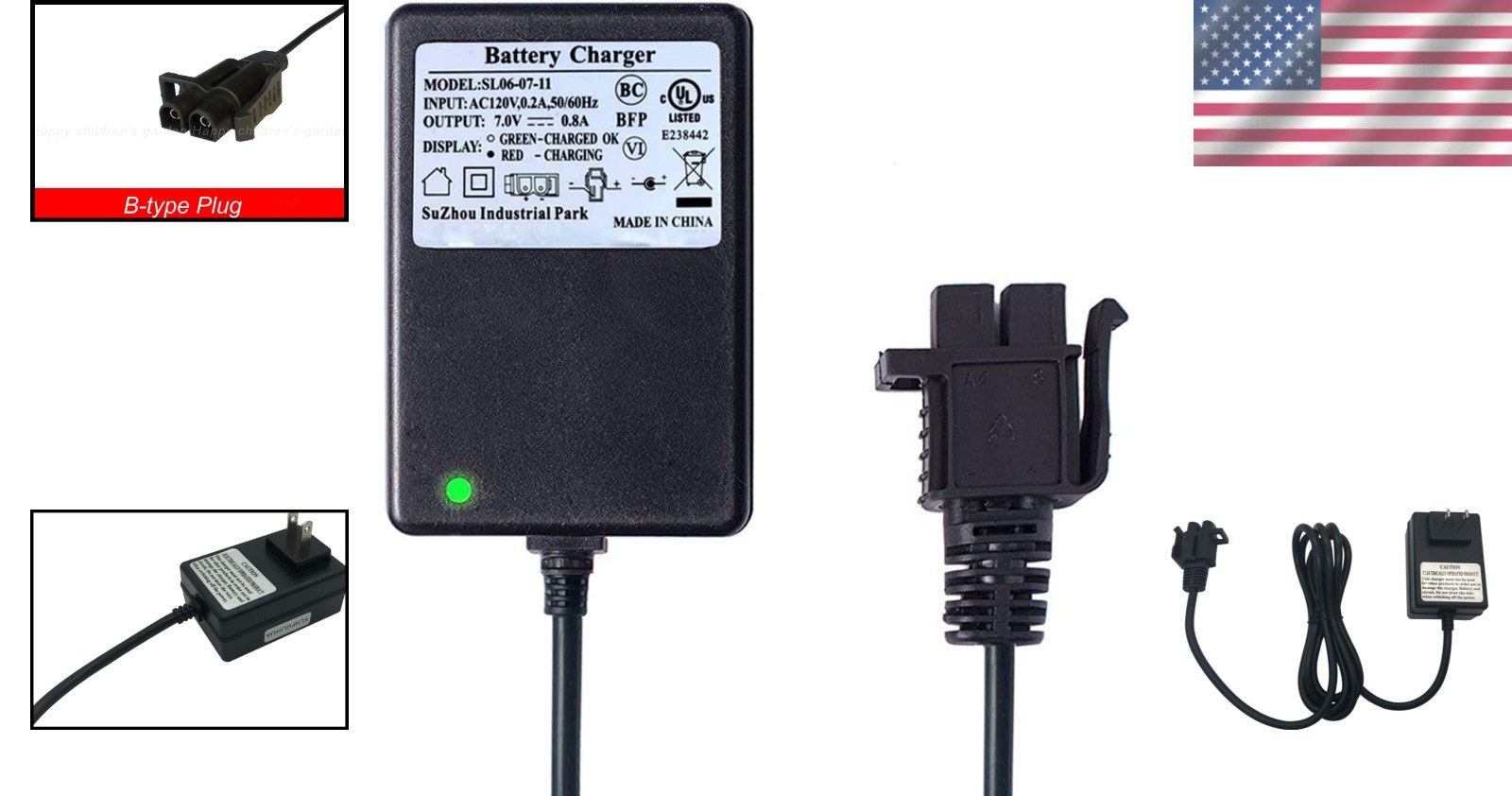 -Certified 6V Charger for Frozen Scooter & Batman Cars – Charging Indicator