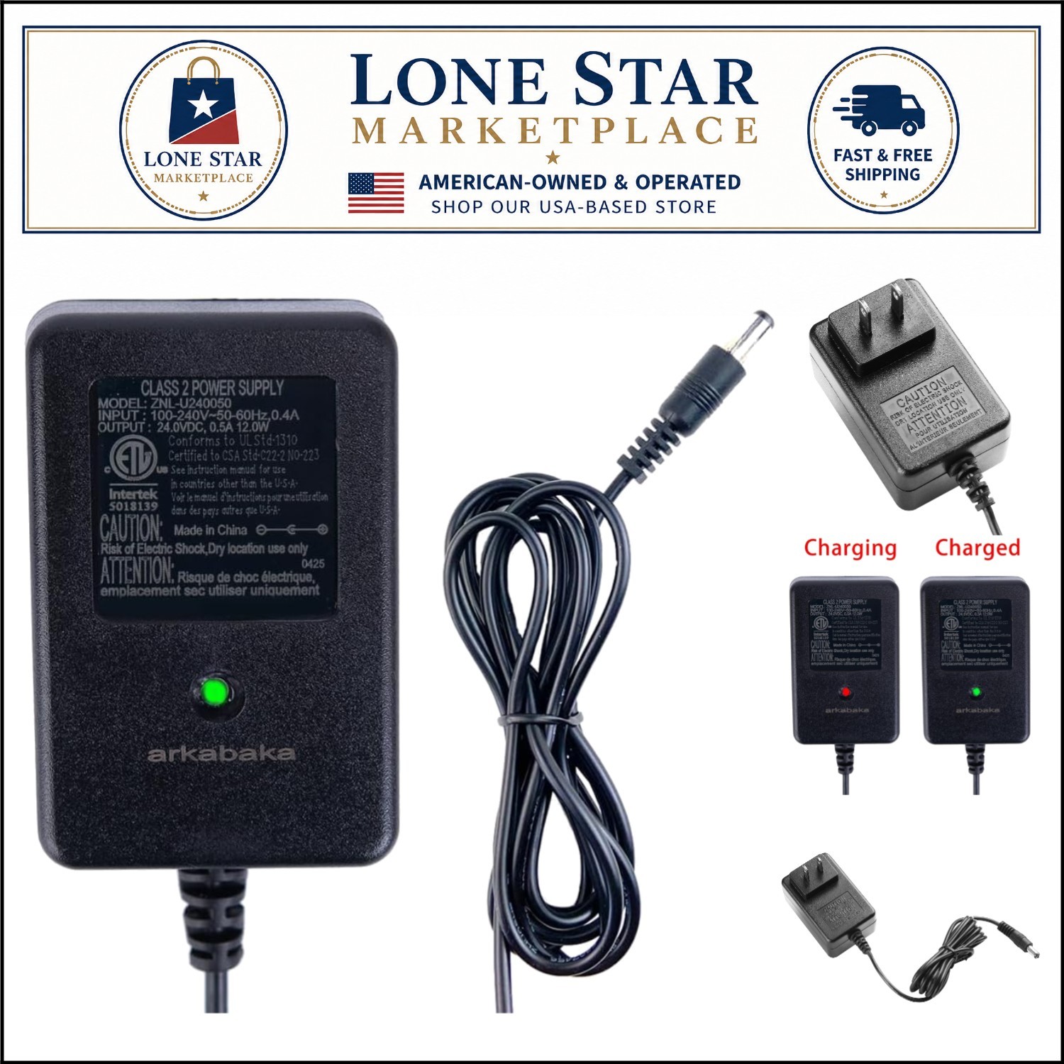 LED Display 24V Charger for Ride-On Toy Cars – Supports Lead-Acid Batteries
