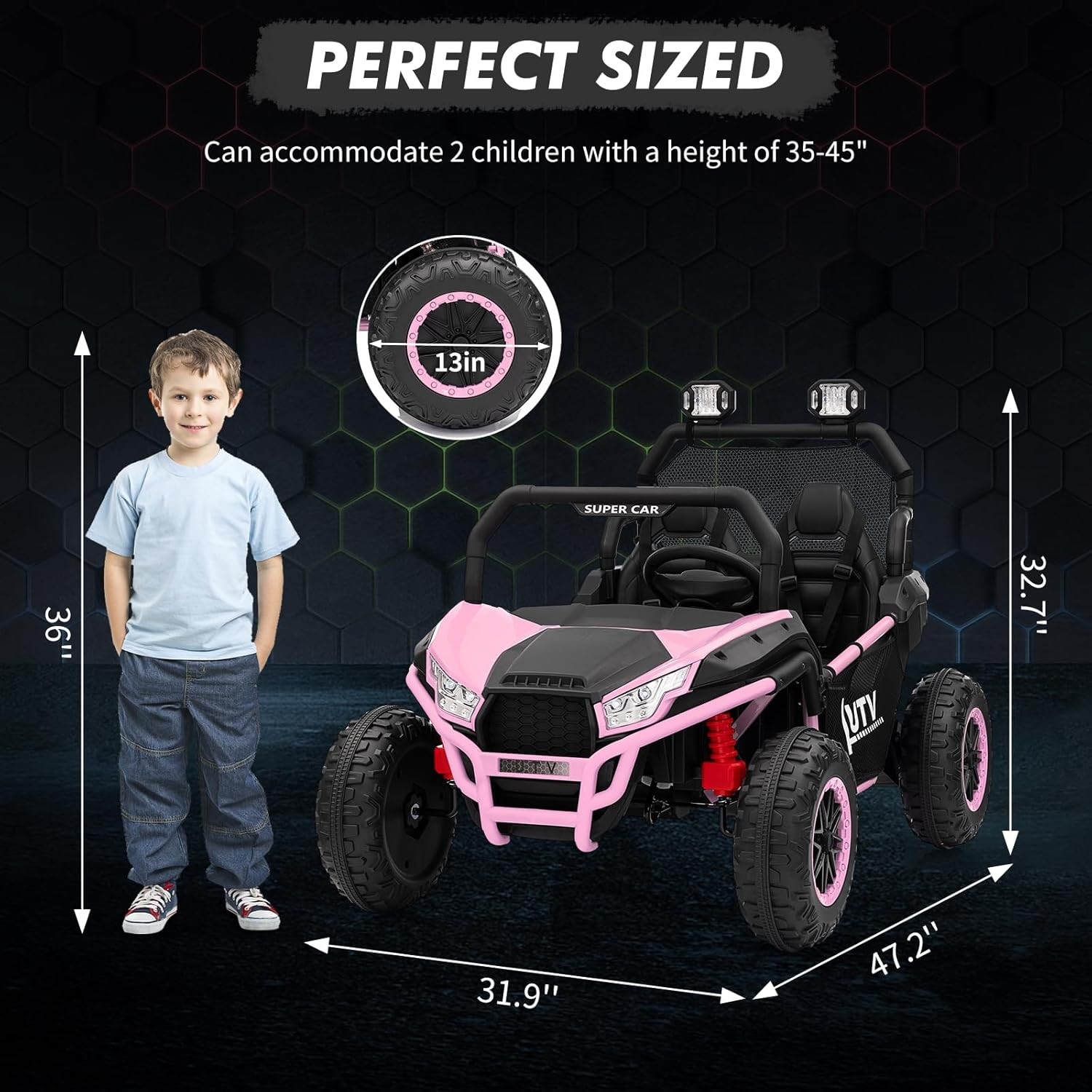 24V Kids Ride On UTV 400W Electric Car Vehicle Toy 4 Wheeler Off-Road Car Remote