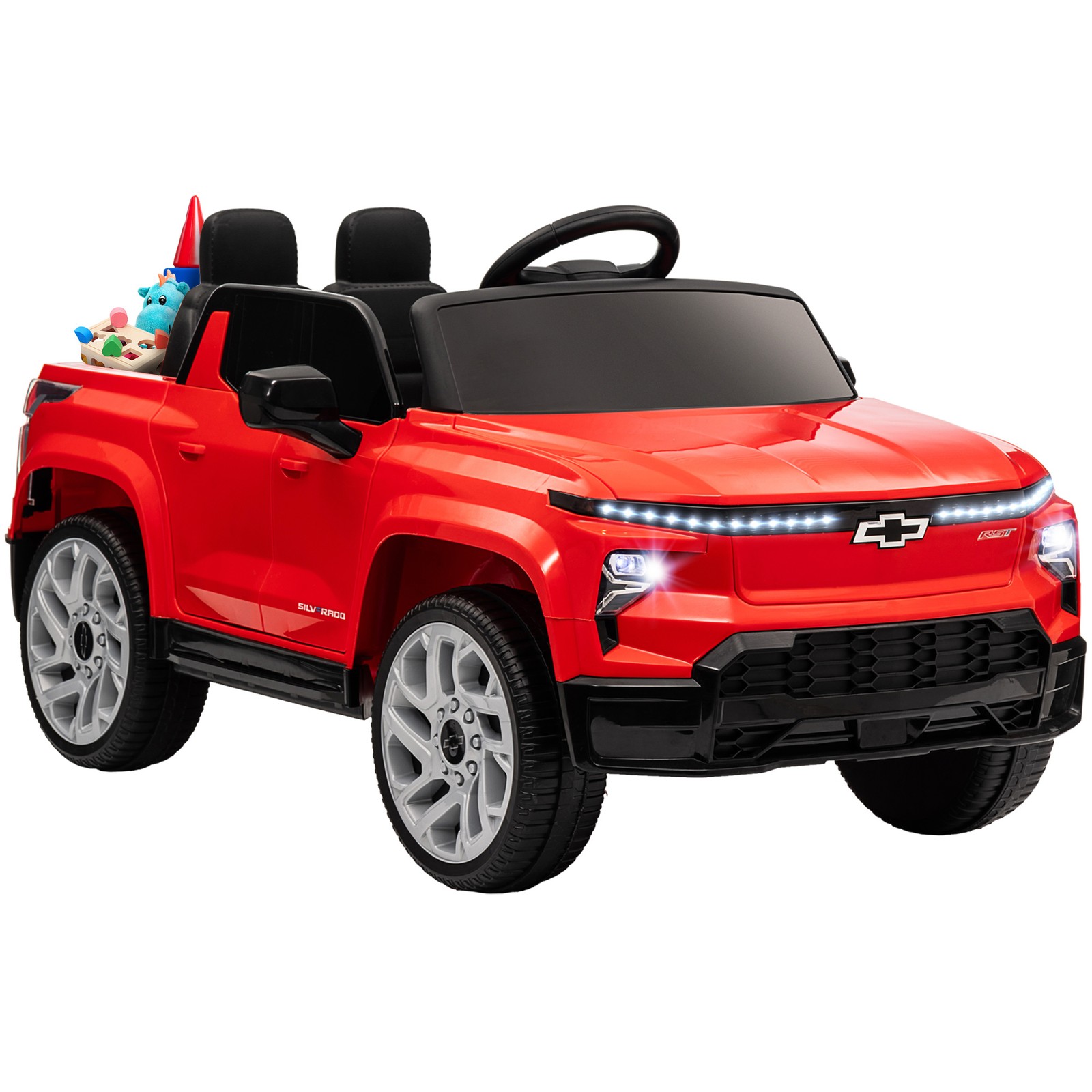 12V CHEVROLET SILVERADO EV RST Licensed Kids Electric Car, Red