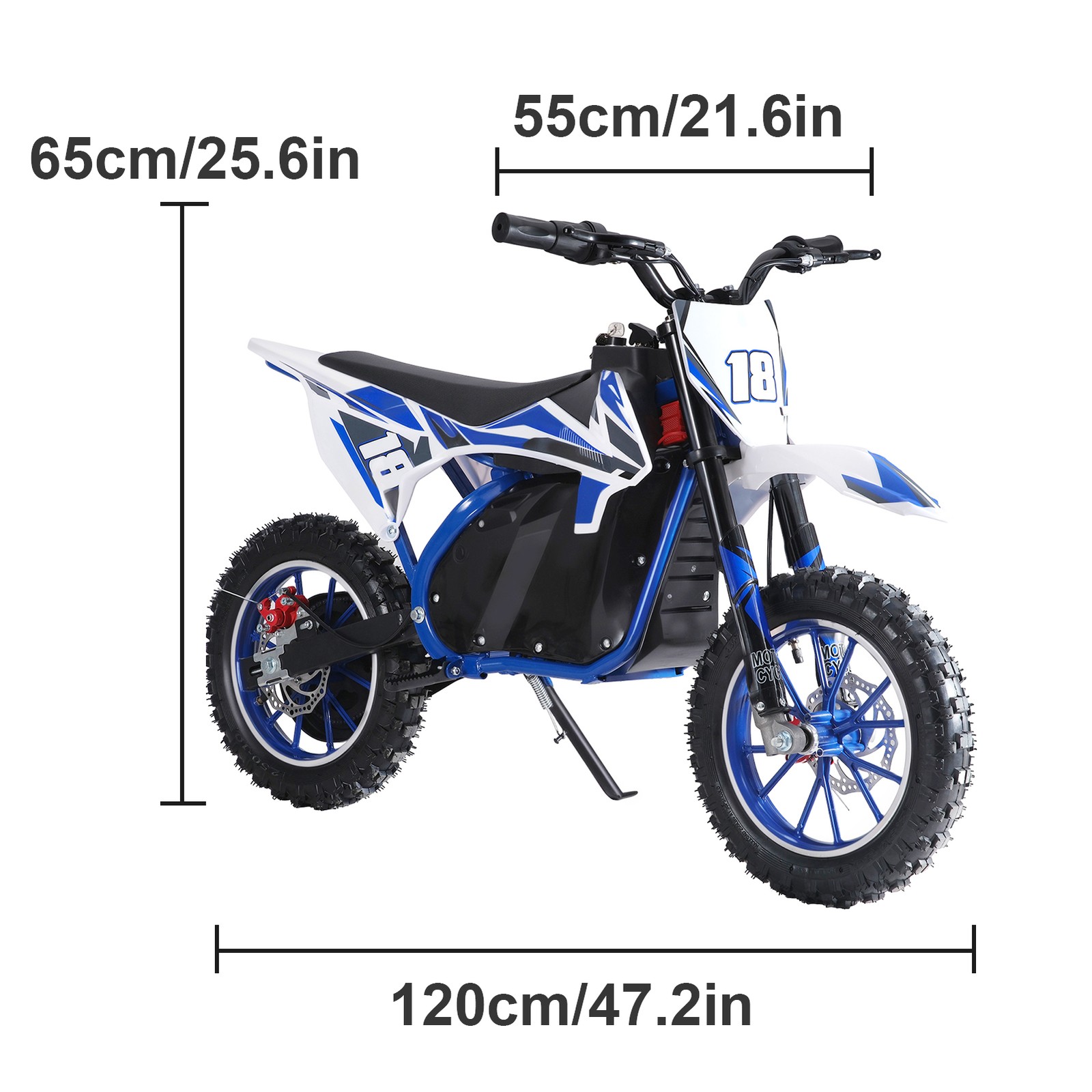 36V 350W Kids Electric Motorcycle 25KM/H Dirt Bike Ride on Motorbike 150Lbs New